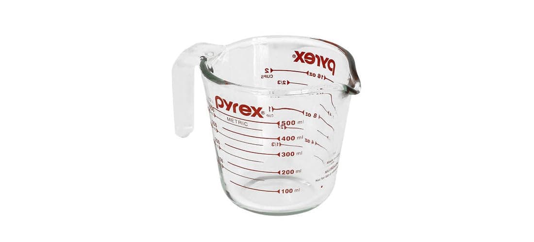Pyrex Prepware 6001075 Measuring Cup, Red Graphics, Clear