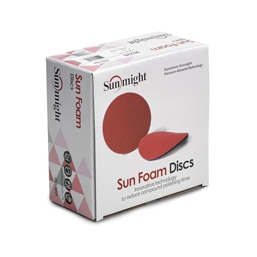 Sunmight Sunfoam Grip No Hole 6 Inch Sanding Discs - 3000 Grit Wet Dry Sandpaper for Car Paint, Headlight, Metal, Wood - Hook & Loop for Orbital & DA Sanders - Polishing & Finishing Abrasive (10 Pcs)