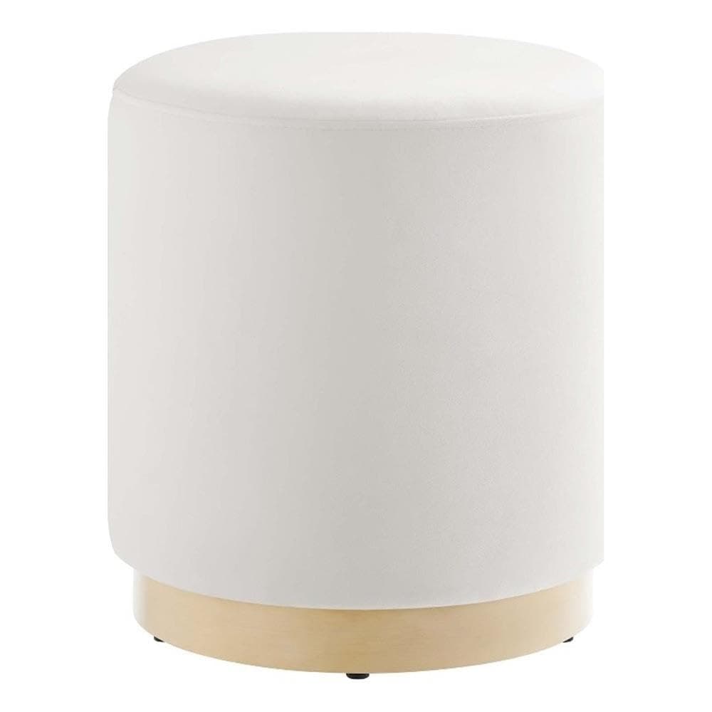 Modway 16" Round Performance Velvet Upholstered Upholstered Ottoman