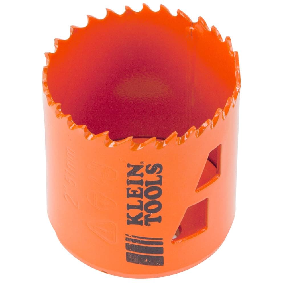 Klein Tools 31932 Bi-Metal Hole Saw, 2-Inch for Cutting Stainless Steel, Mild Steel, Drywall, Wood and Plastic, with Easy Slug Removal
