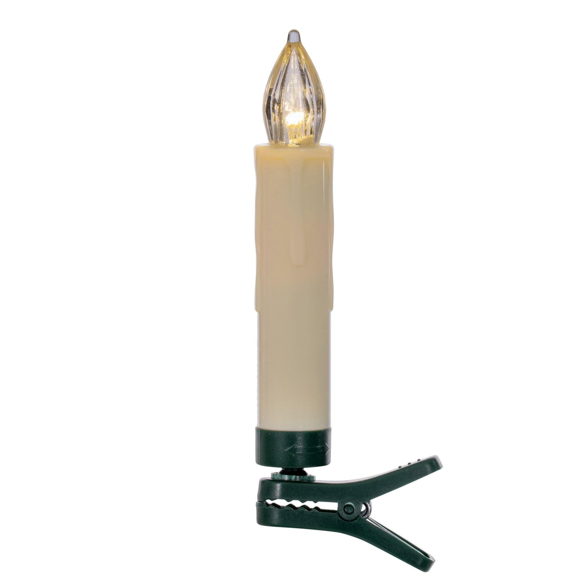 Vickerman 10 Piece 4.25" Tall Clip-on Battery Operated Remote Controlled Candle Lights.