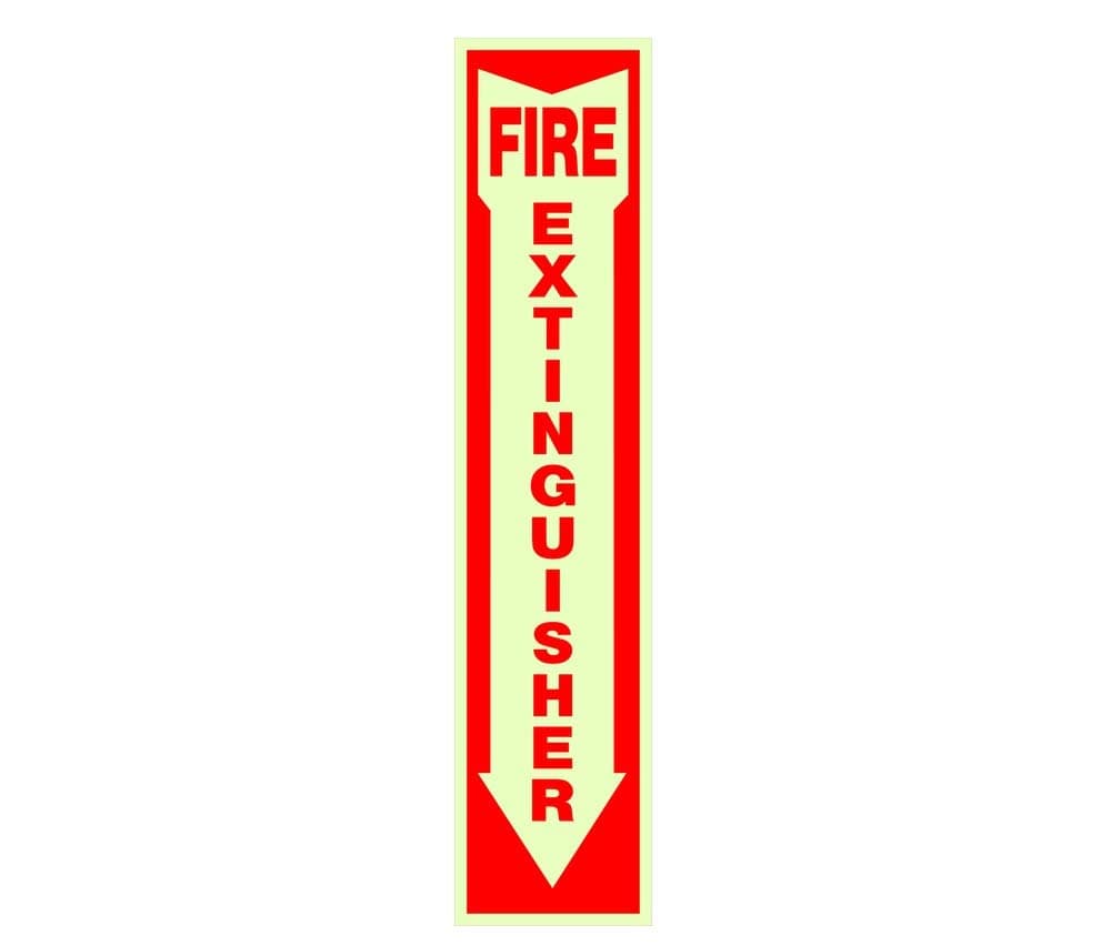Hillman English White Fire Extinguisher Decal 18 in. H x 4 in. W - Case of: 10;10