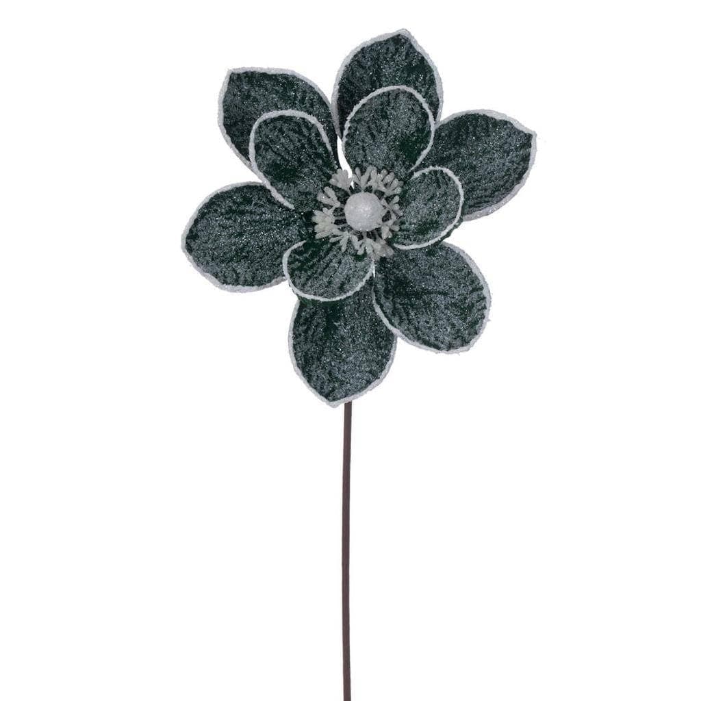 Midnight Green Magnolia Stem 3-Pack by VICKERMAN