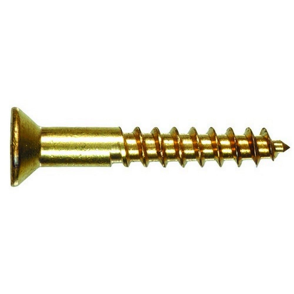 Hillman Brass Wood Screw No. 12 X 1-1/4" Phillips Brass Flat Head