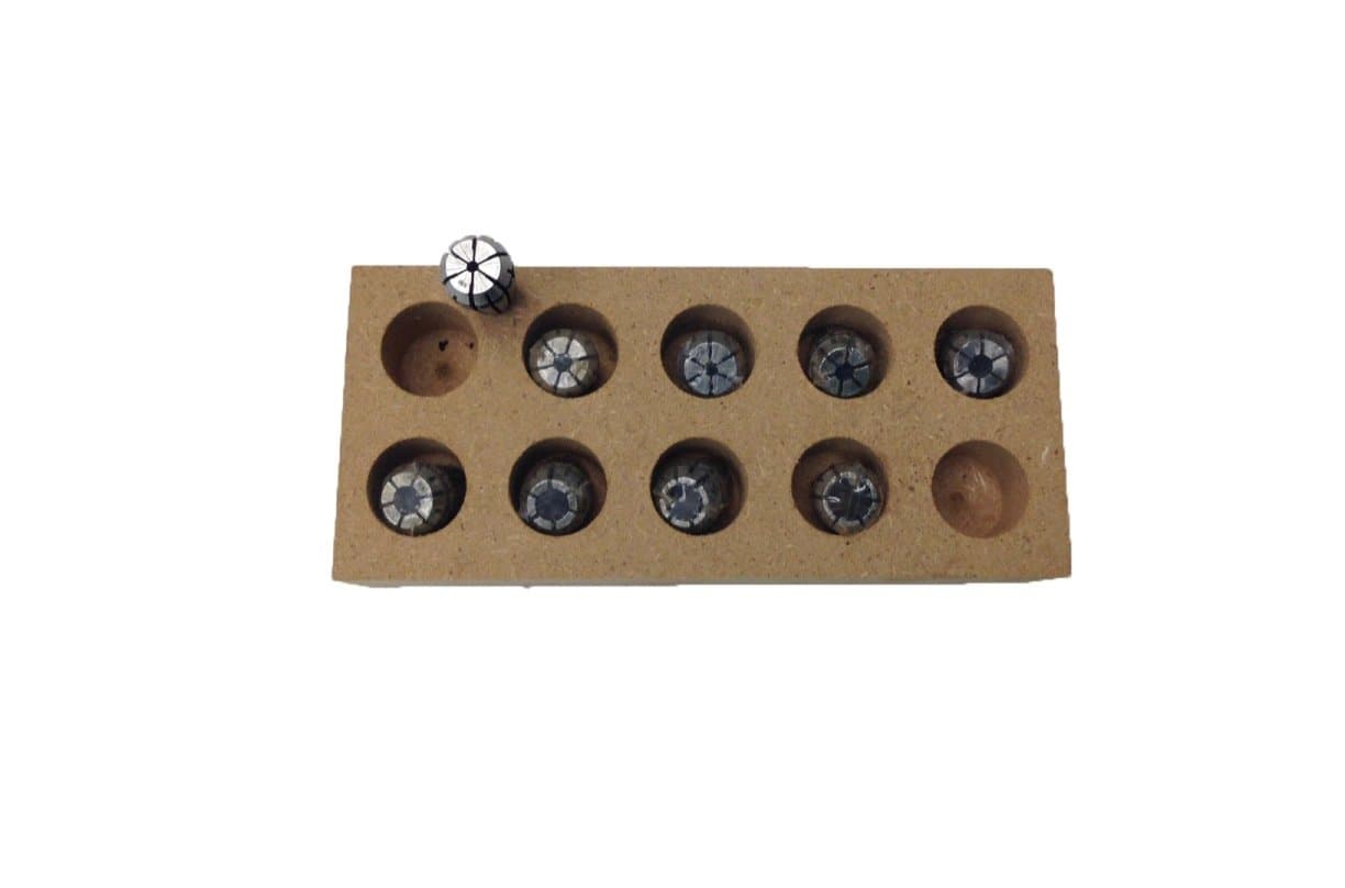 HHIP 3900-5164 9 Piece ER-11 Spring Collet Set, 1/32"~9/32"