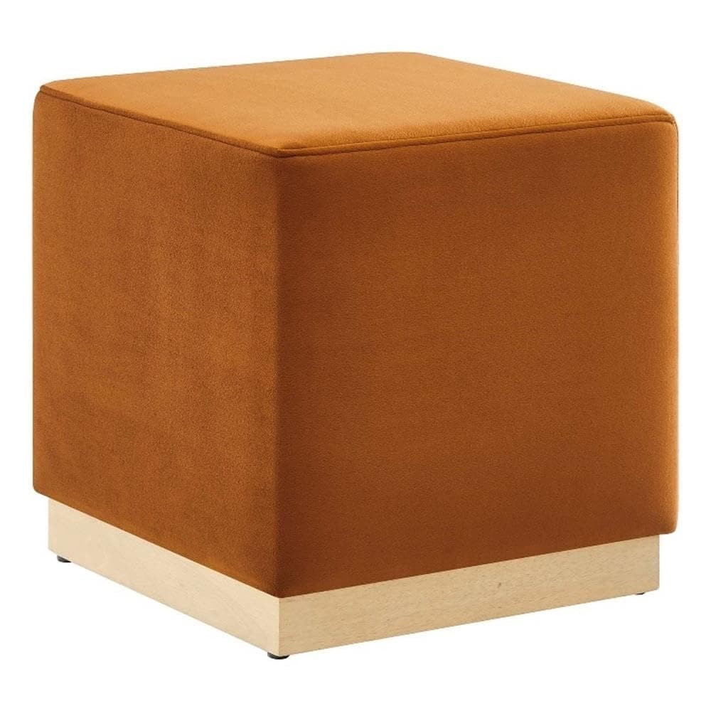 Modway 17" Square Performance Velvet Upholstered Upholstered Ottoman