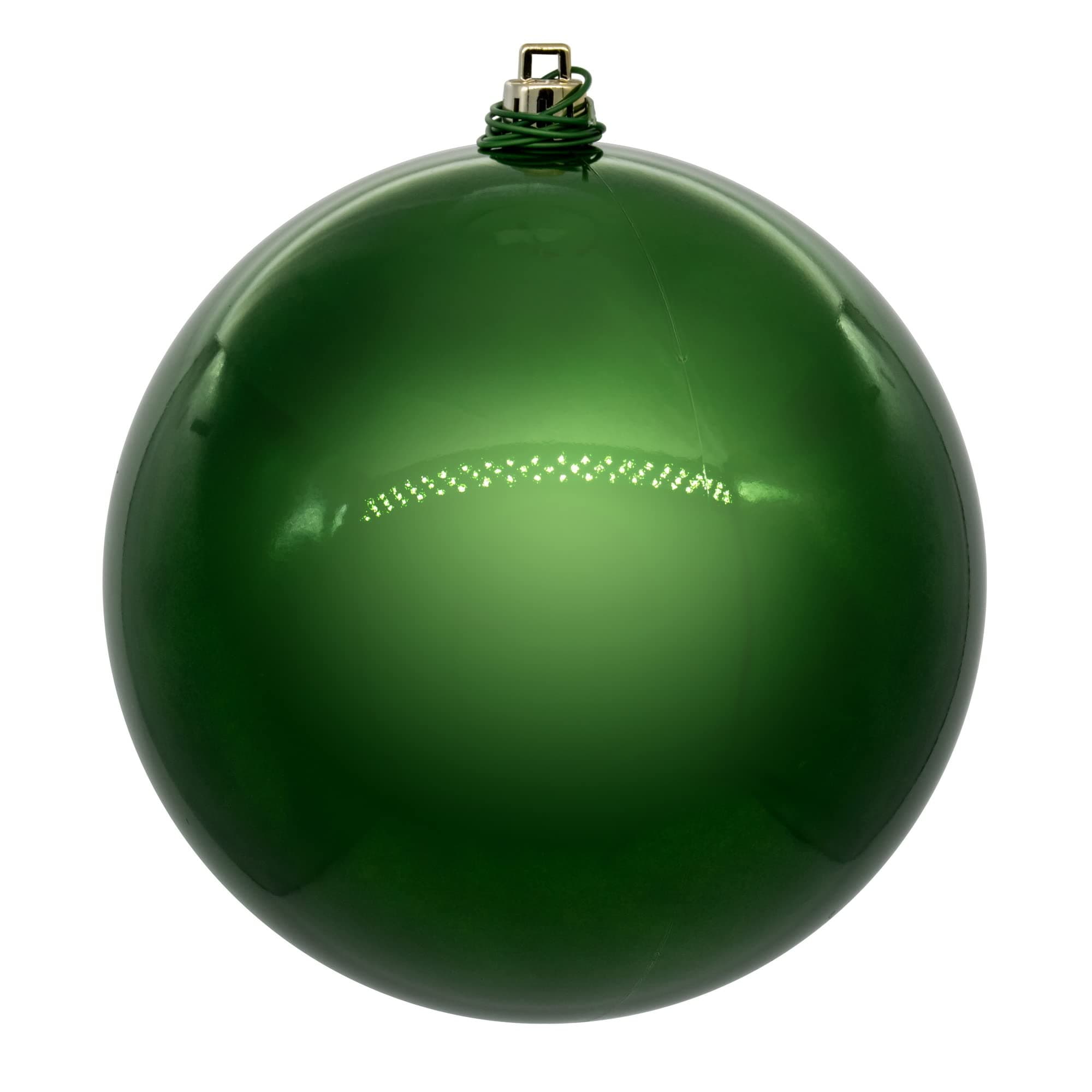 Vickerman 10" Emerald Pearl UV Drilled Ball Ornament, 1 per Bag.
