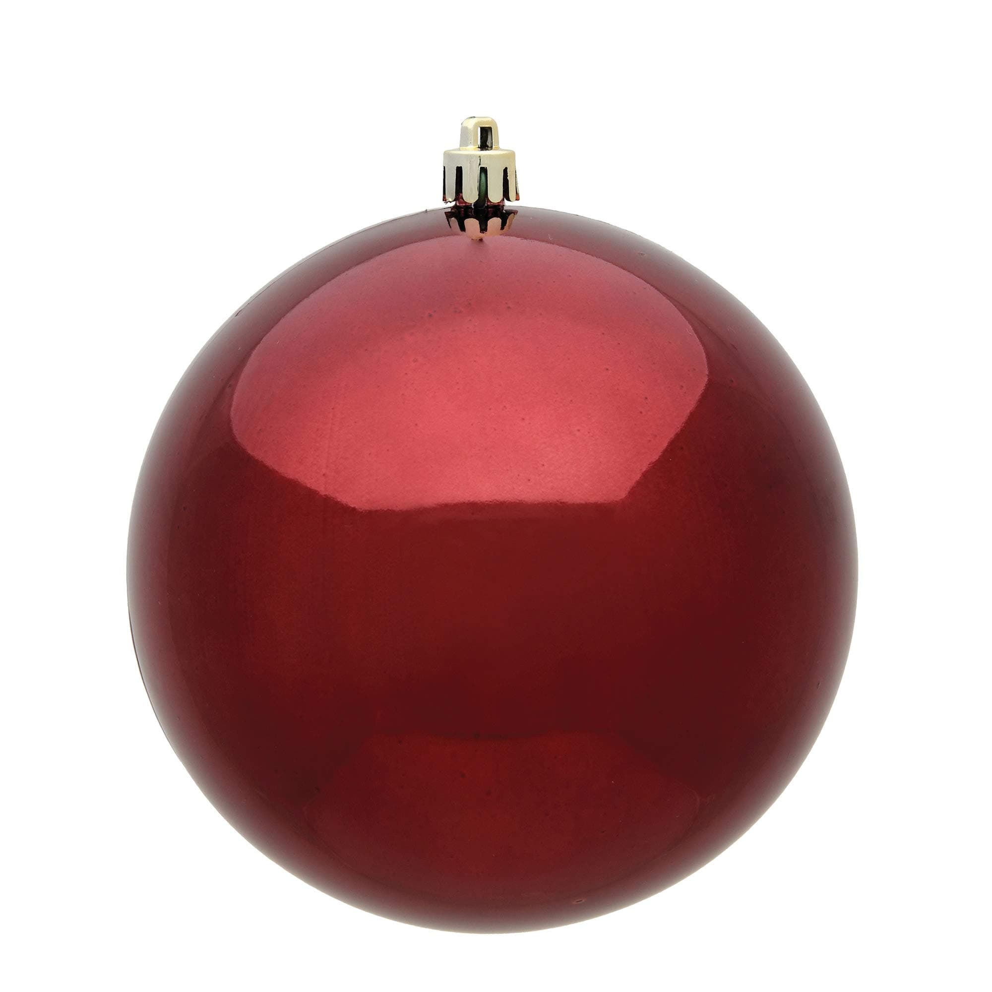 Vickerman 10" Burgundy Shiny Ball Ornament.