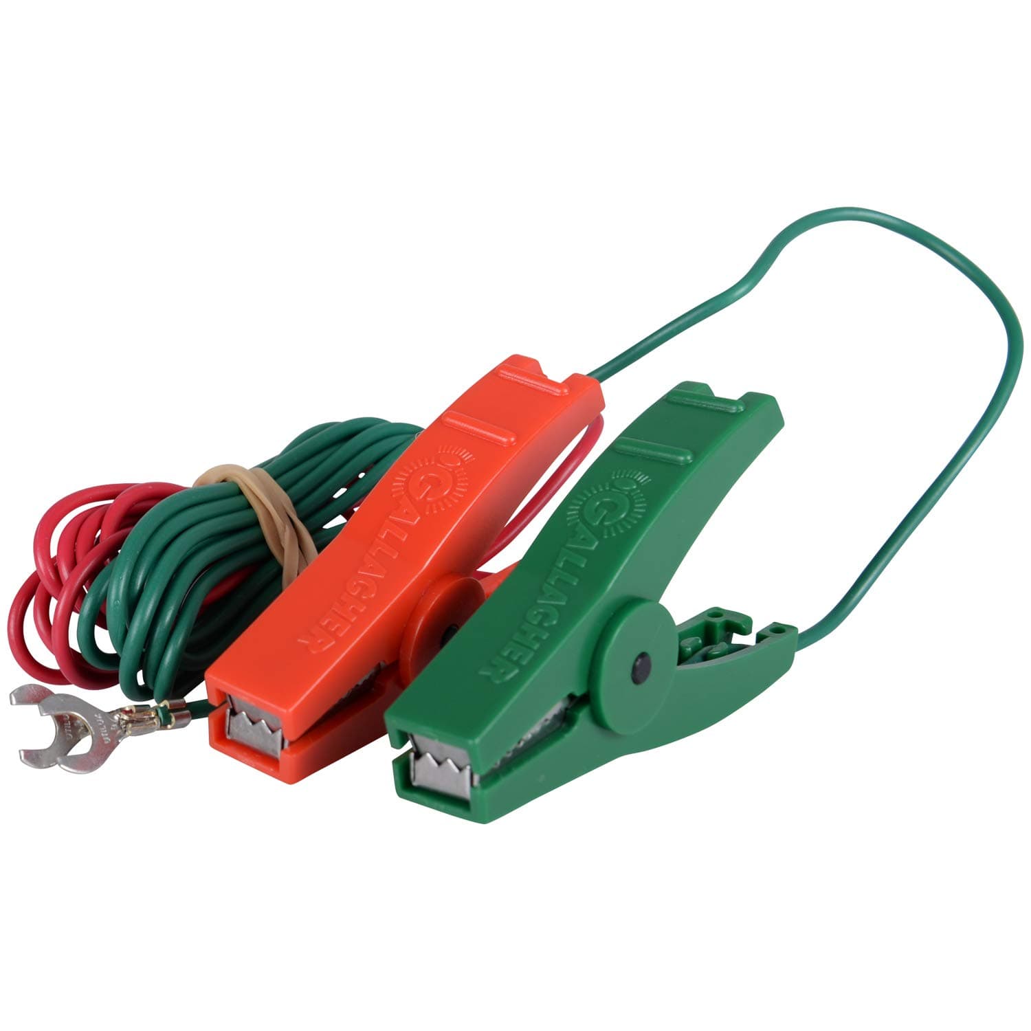 Gallagher Fence Charger Leadset | Energizer Output Lead Set | Electric Fence Energizer Accessory with Red & Green Alligator Clips | Connect to Energizers, Power Supplies & Earthing Systems | 70"