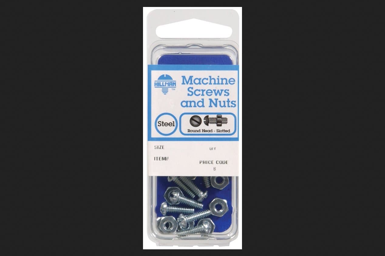 Hillman Fasteners 6Pk 1/4X1 Rh Screw (Pack of 10) 7725 Machine Screws Round Head W/Nuts