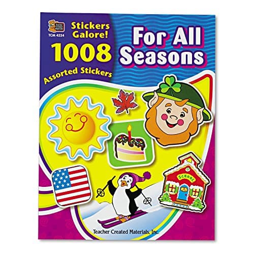 Teacher Created Resources 4224 Teacher Created Resources Sticker Books, for All Seasons, 1,088 Stickers/pack, assorted, 8-1/2 x 11 in