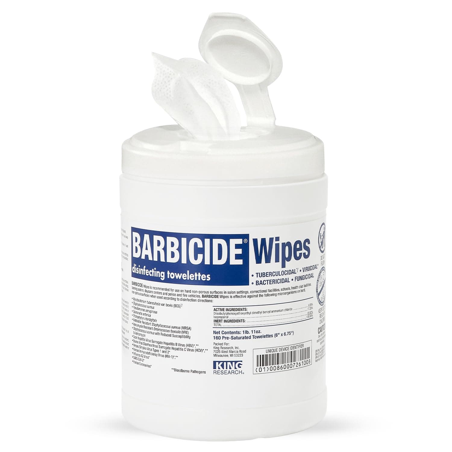BARBICIDE Barbicide Disinf Wipes 160ct