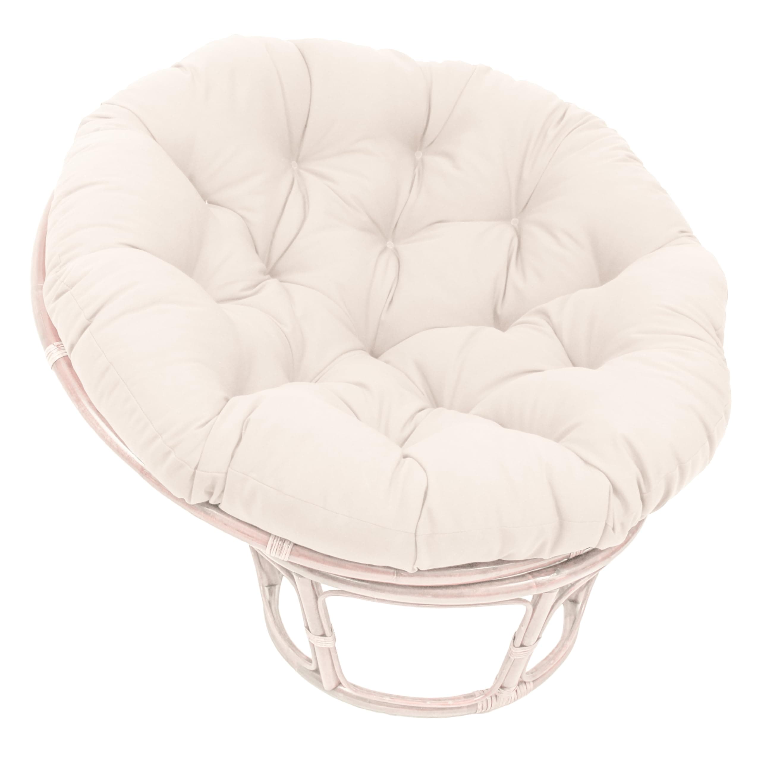 Blazing Needles Solid Twill Papasan Chair Cushion, 48" x 6" x 48", Natural