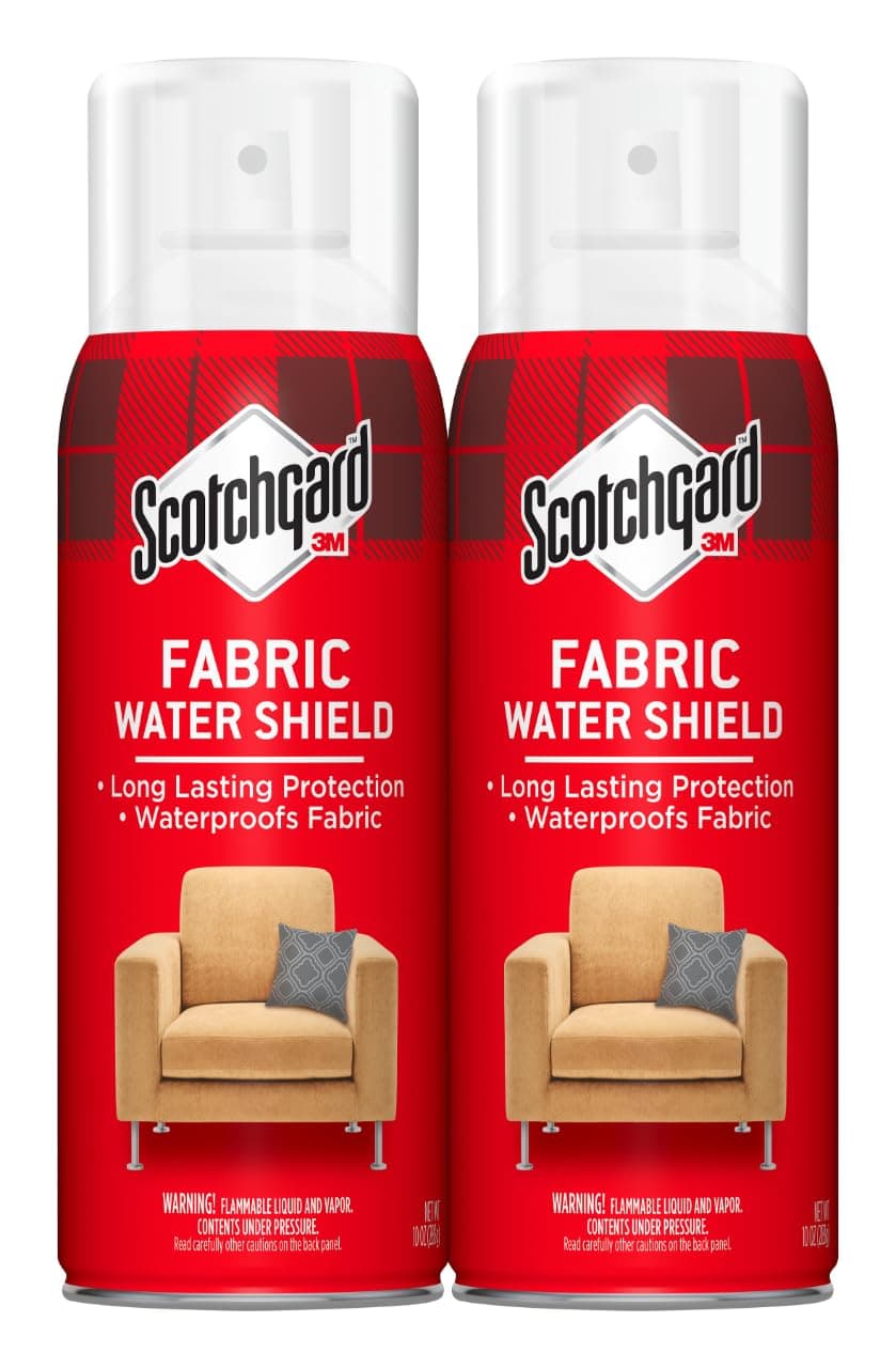 Scotchgard Fabric Water Shield, Water Repellent Spray for Spring and Summer Clothing and Household Upholstery Items, Long-Lasting Protection for Seasonal Fabric, Two 10 Oz Cans (Pack of 2)