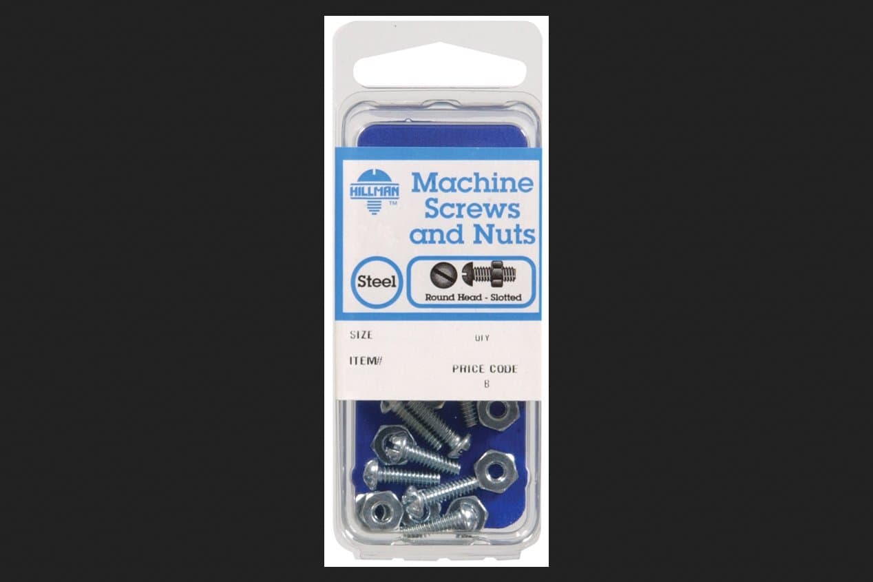 Hillman Fasteners 5Pk 1/4X1-1/4 Rh Screw (Pack of 10) 7 Machine Screws Round Head W/Nuts