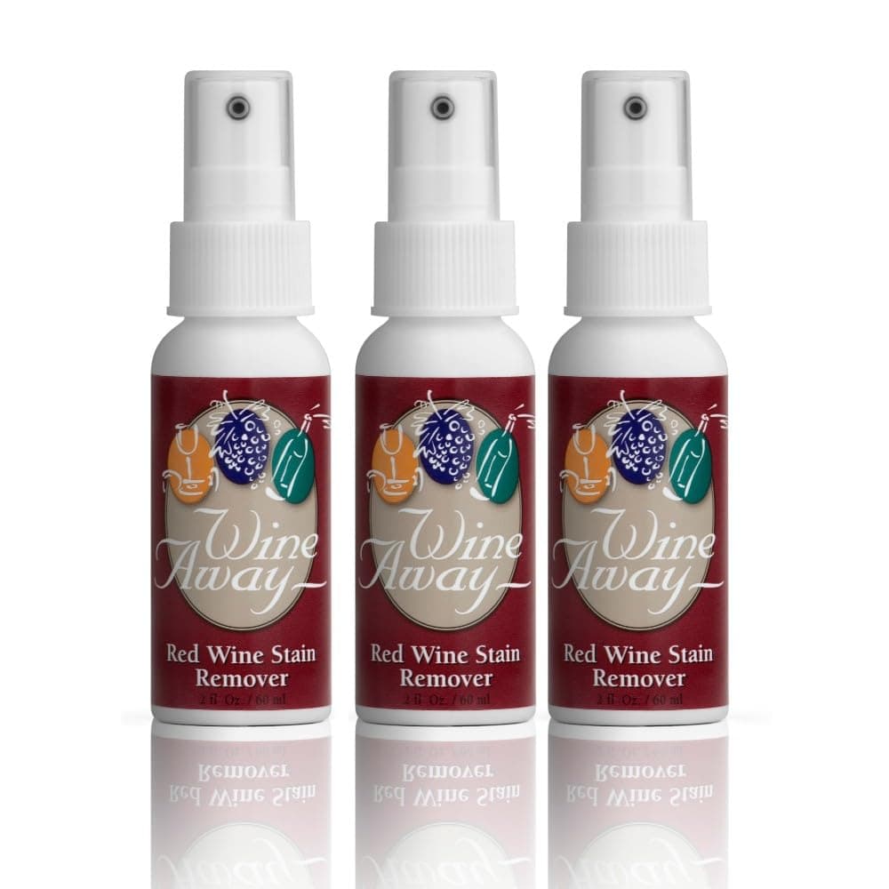 Wine Away Red Wine Stain Remover - Perfect Fabric Upholstery and Carpet Cleaner Spray Solution - Removes Wine Spots - Spray and Wash Laundry to Vanish Stain - Wine Out - Zero Odor - 2 Ounce, Set of 3