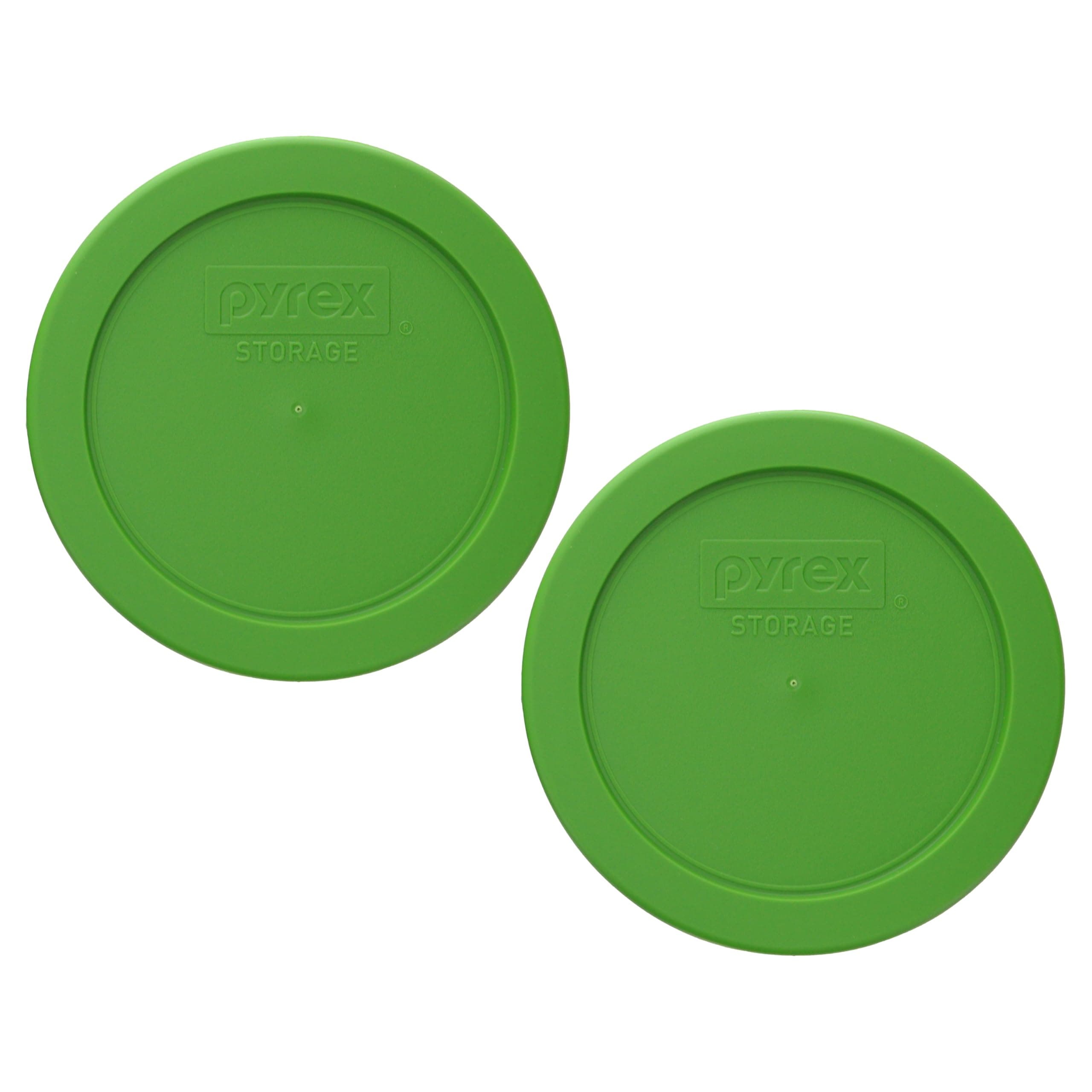 Pyrex 7200-PC (2-Cup) Lawn Green Food Storage Lid (2-Pack) - Made in USA