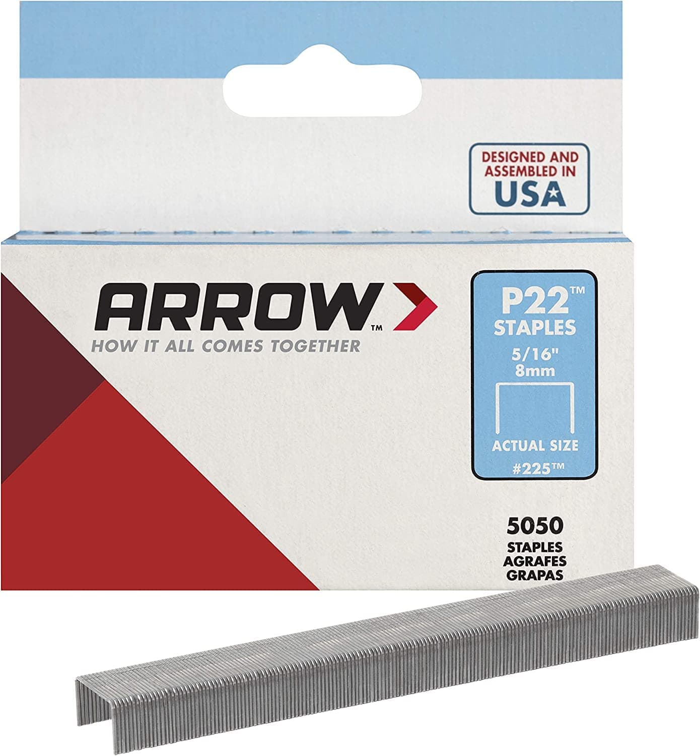 Arrow Fastener 225 Genuine P22 5/16-Inch Staples, 5,050-Pack
