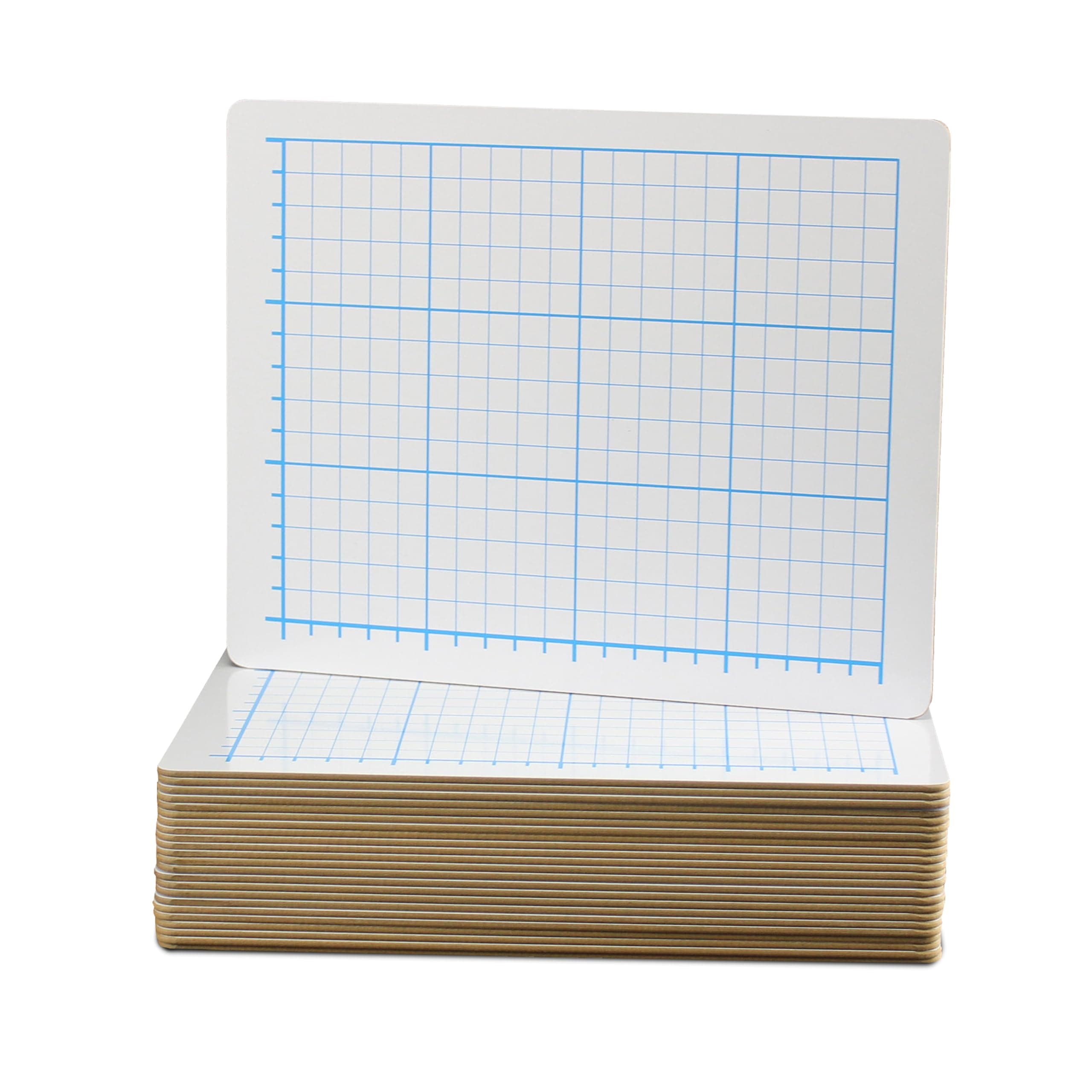 Flipside Products 21024 9X12 Quadrant Grid Dry Erase Board - 1/2 Inch Sq., Two-Sided,White (Pack of 24)