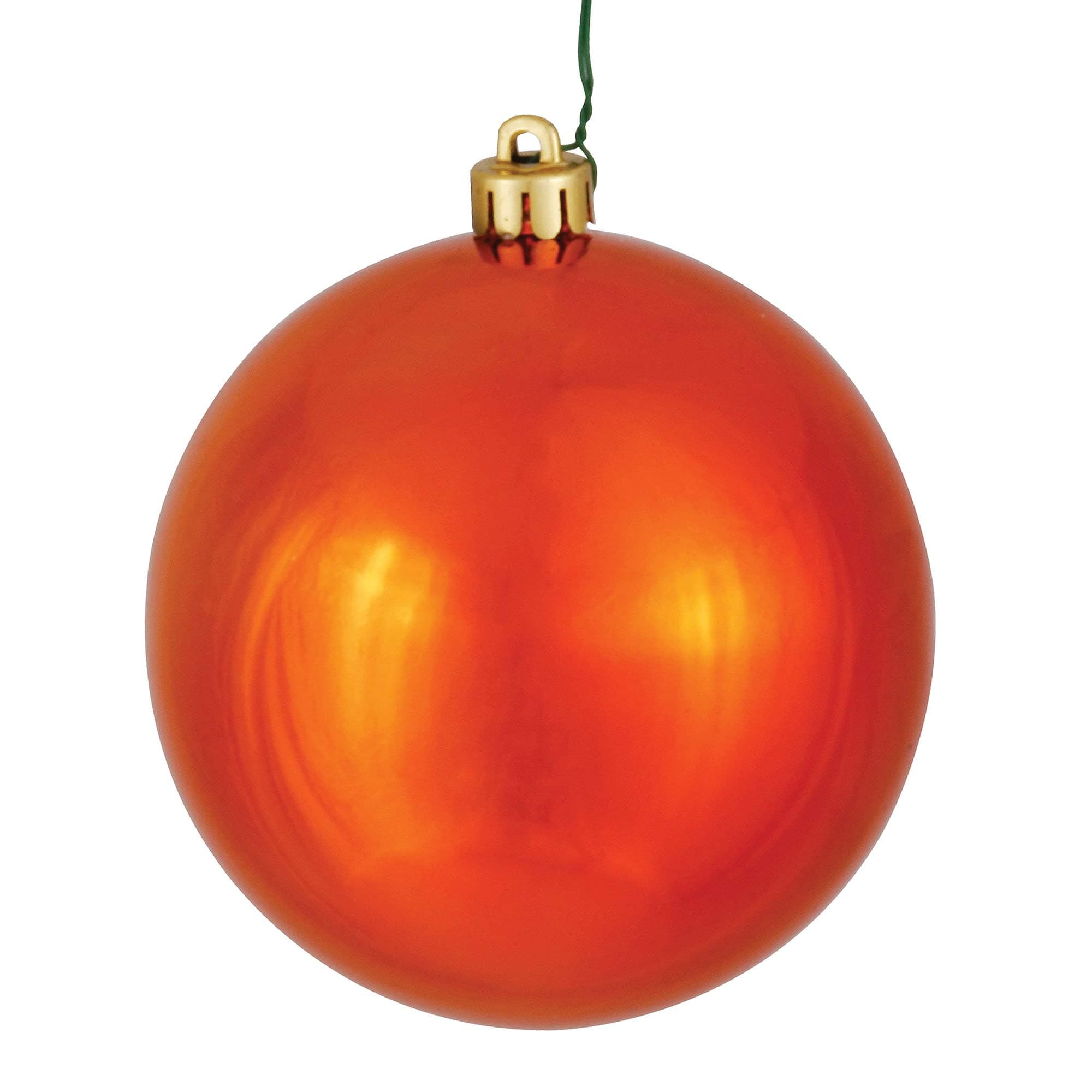 Vickerman 10" Burn Orange Shiny Ball Ornament