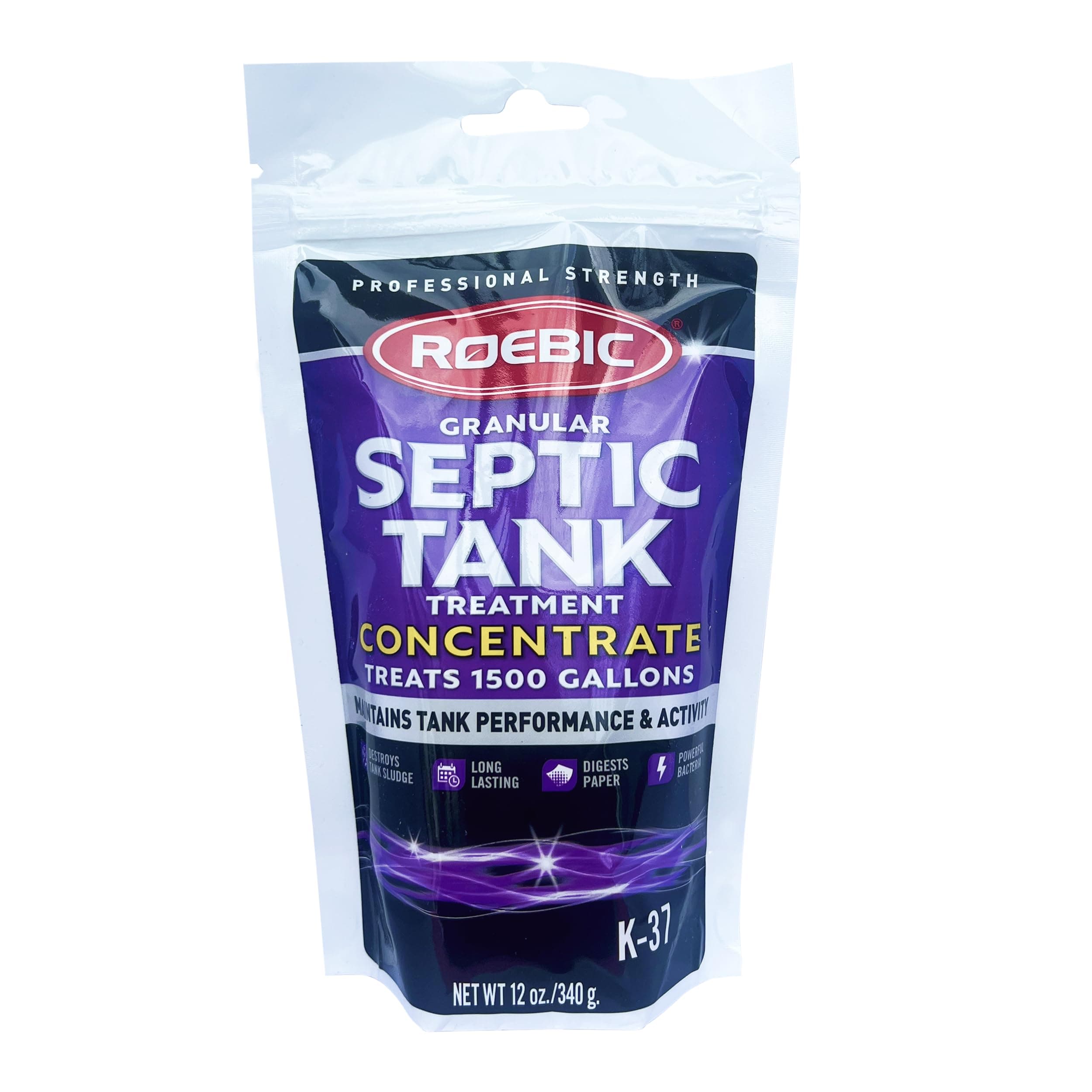 Roebic K-37-BAG Granular Septic Tank Treatment Concentrate, 12-Ounce
