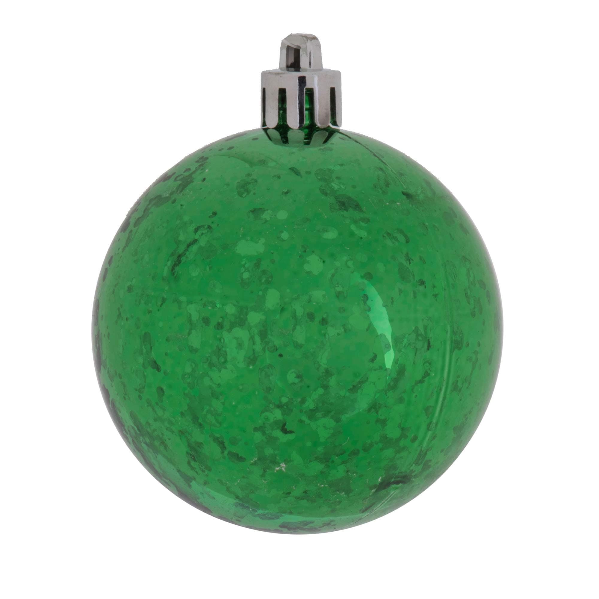Vickerman 10" Christmas Ornament Ball, Green Shiny Mercury Finish, Shatterproof Plastic, Holiday Christmas Tree Decoration