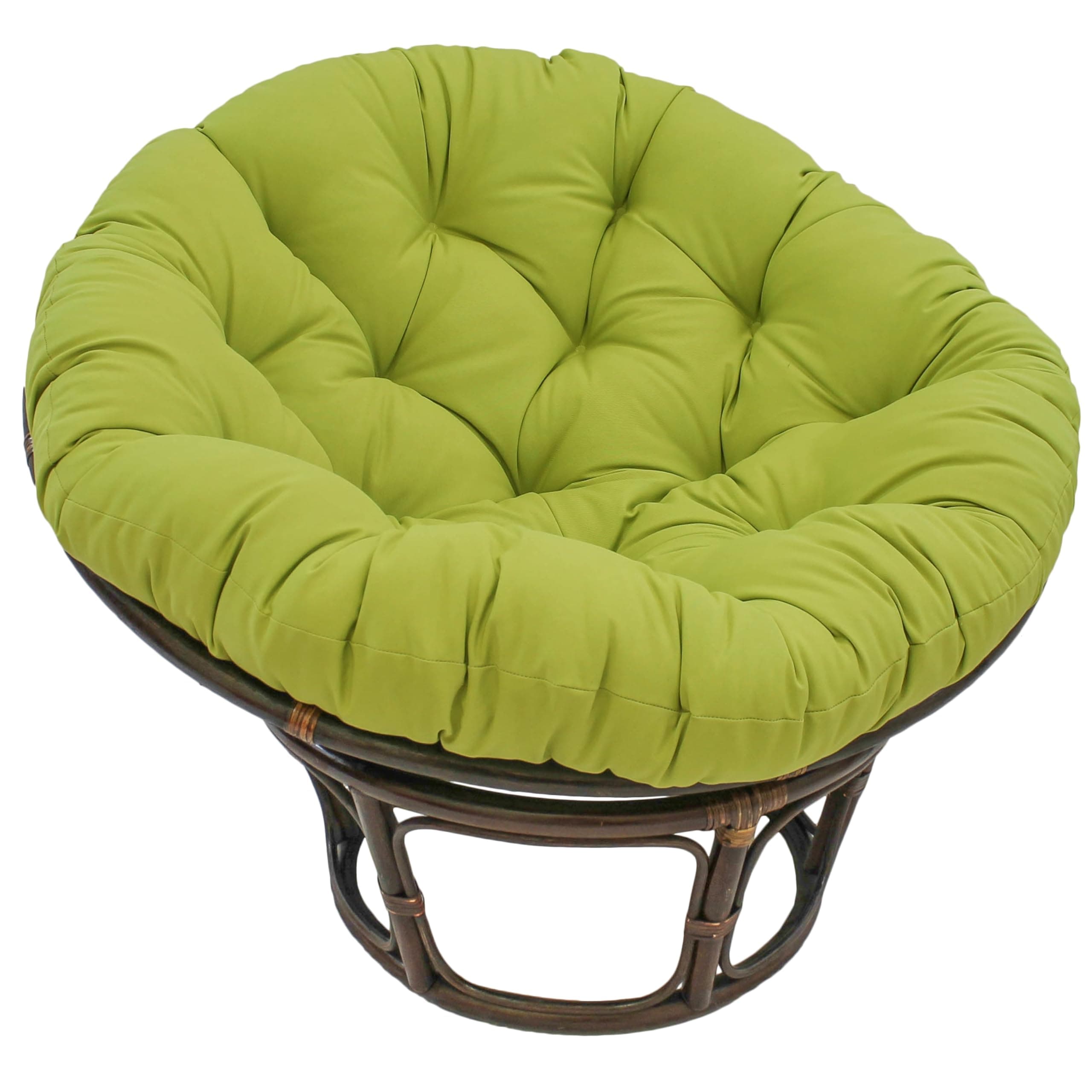 Blazing Needles Solid Twill Papasan Chair Cushion, 48" x 6" x 48", Mojito Lime