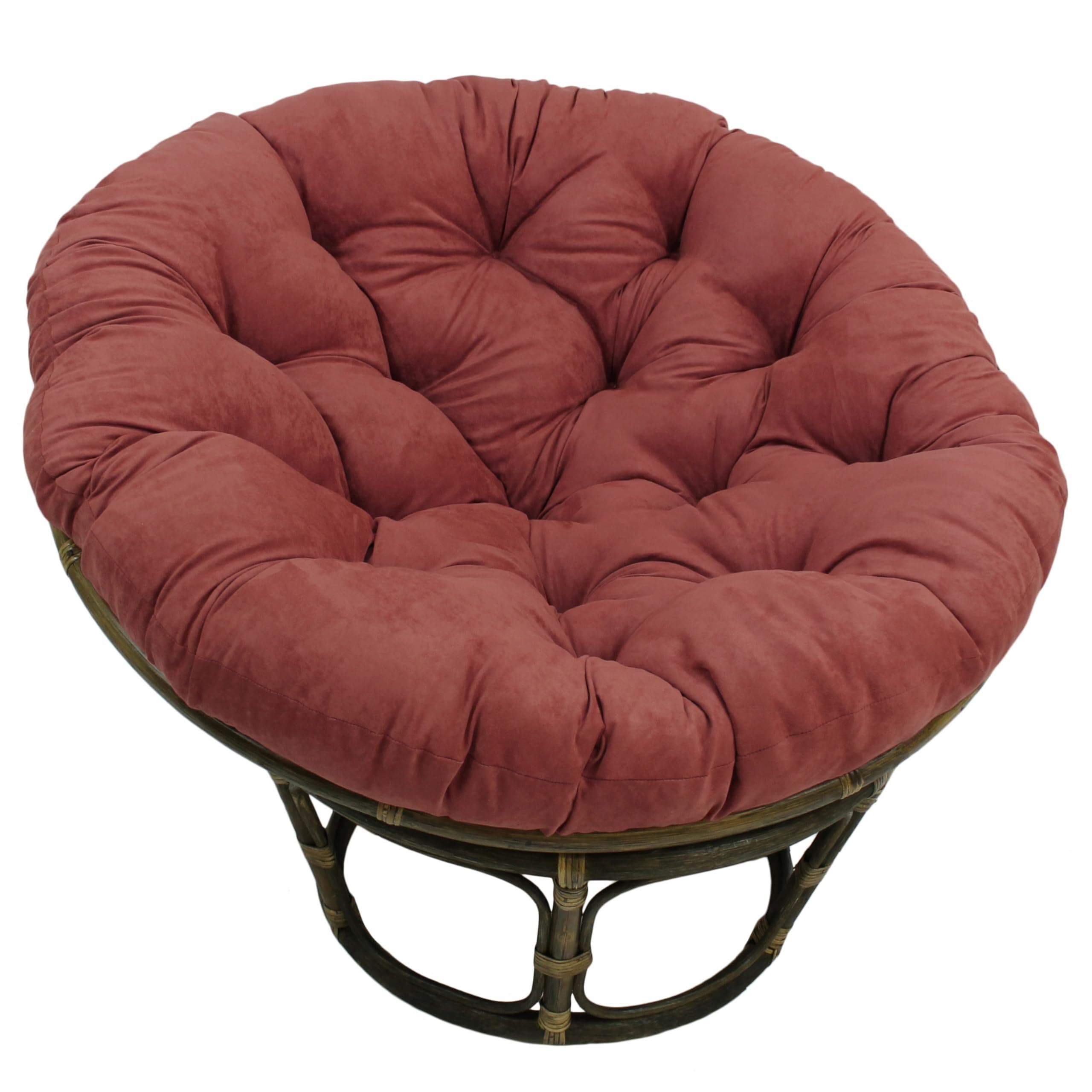 Blazing Needles Microsuede Papasan Cushion, 1 Count (Pack of 1), Red Wine