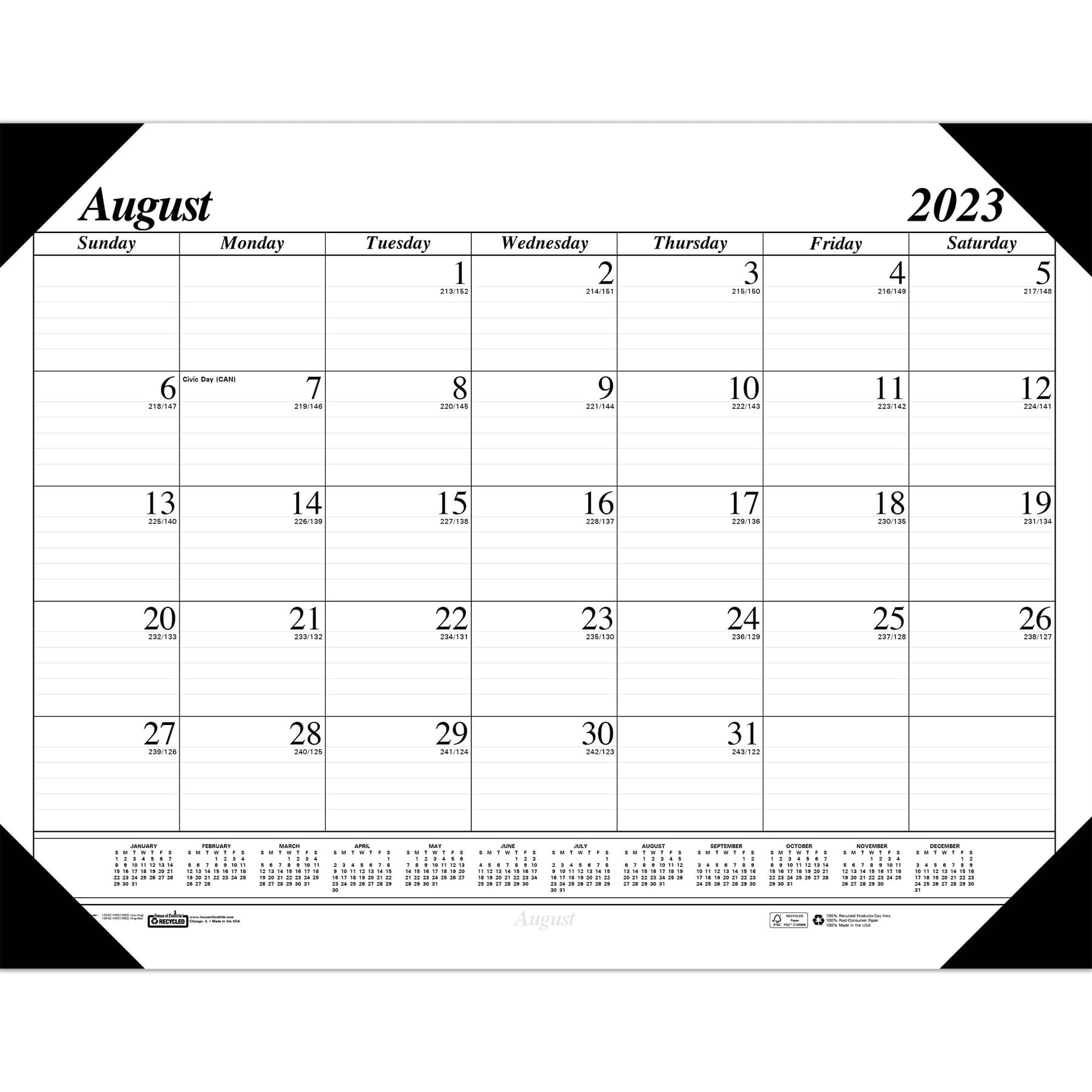 House of Doolittle 2016-2017 Monthly Desk Pad Calendar, Academic, 17 Month, 22 x 17" (HOD12802-17)