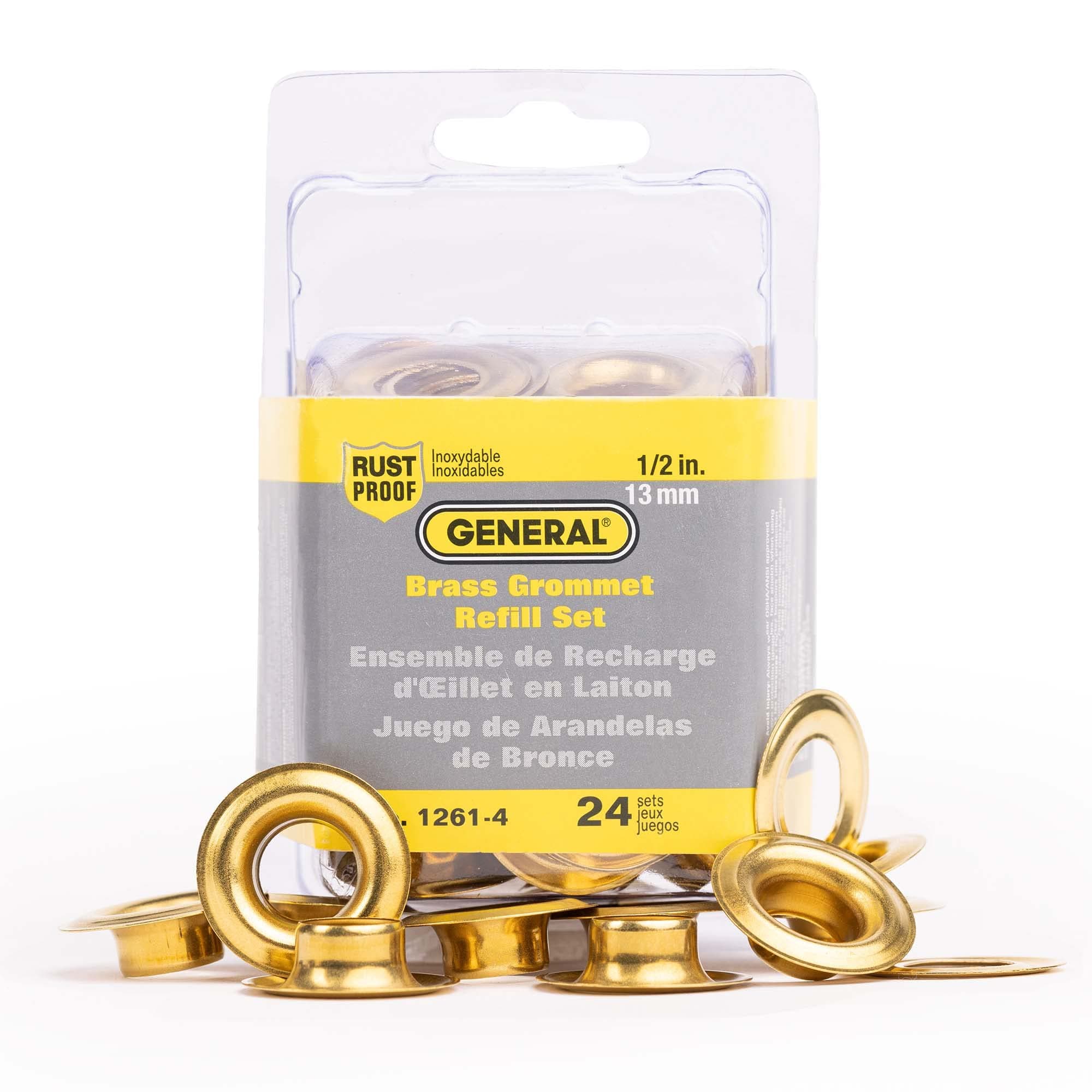 General Tools 1261-4 1/2-Inch Grommet Refill with 24 Grommets