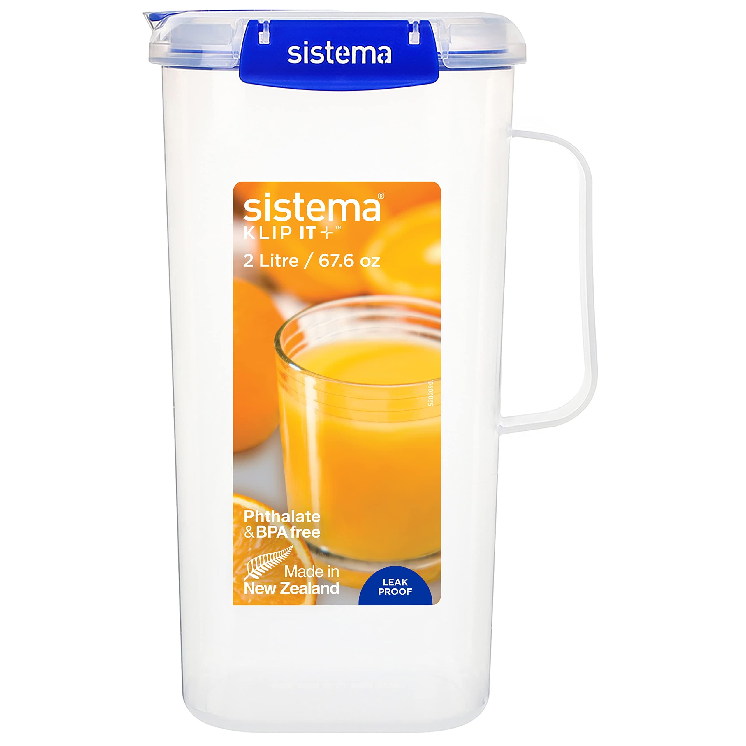 Sistema 881420 Juice Jug, Plastic, 2 liters, Clear