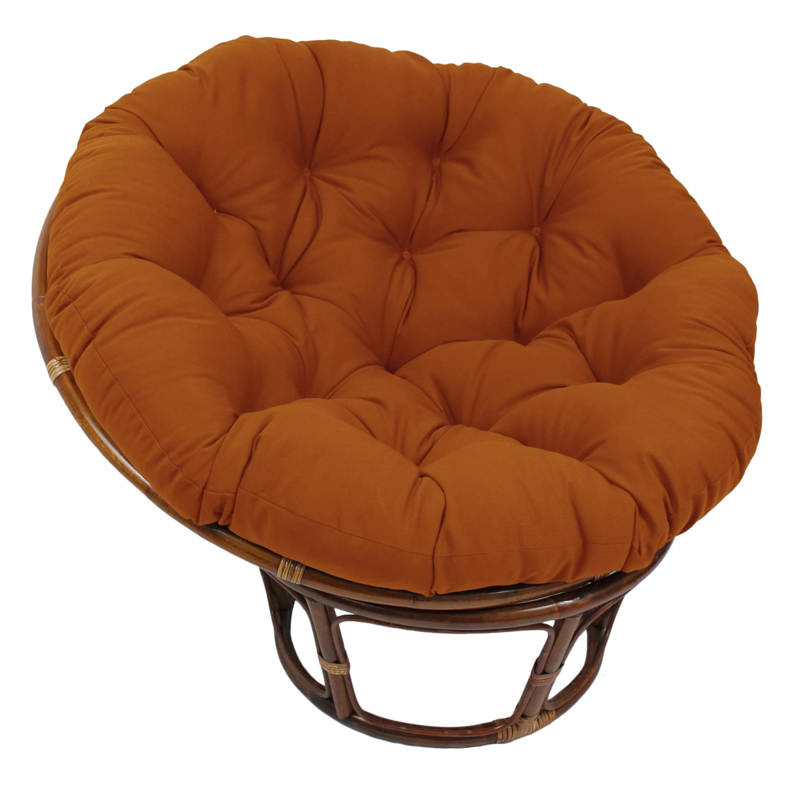 Blazing Needles Solid Twill Papasan Chair Cushion, 48" x 6" x 48", Spice