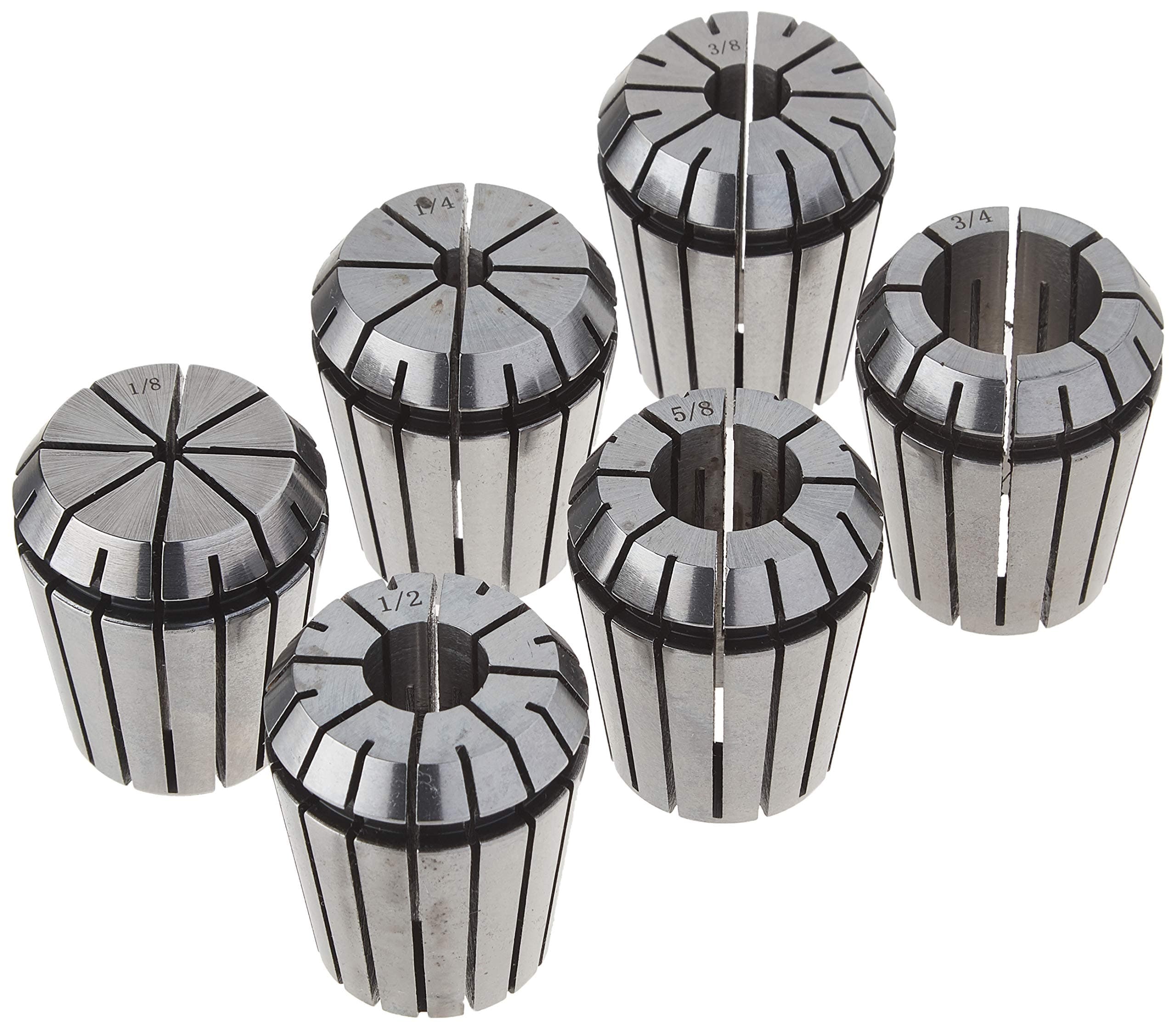 HHIP 3900-5166 6 Piece ER-32 Collet Set(1/8" to 3/4" X 8Ths)