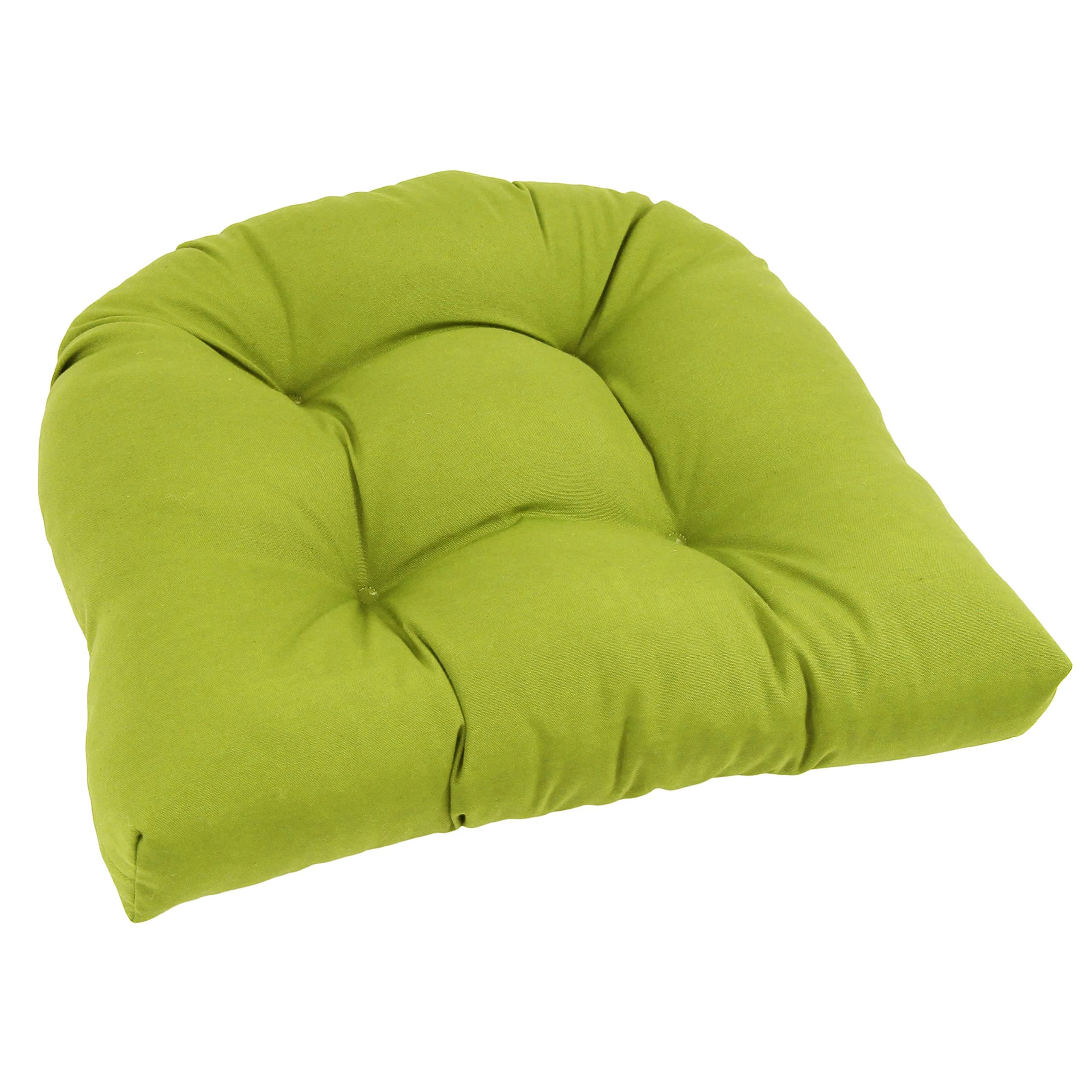 Blazing Needles Twill Rounded Back Chair Cushion,Mojito Lime, 19" x 19" 1 Count