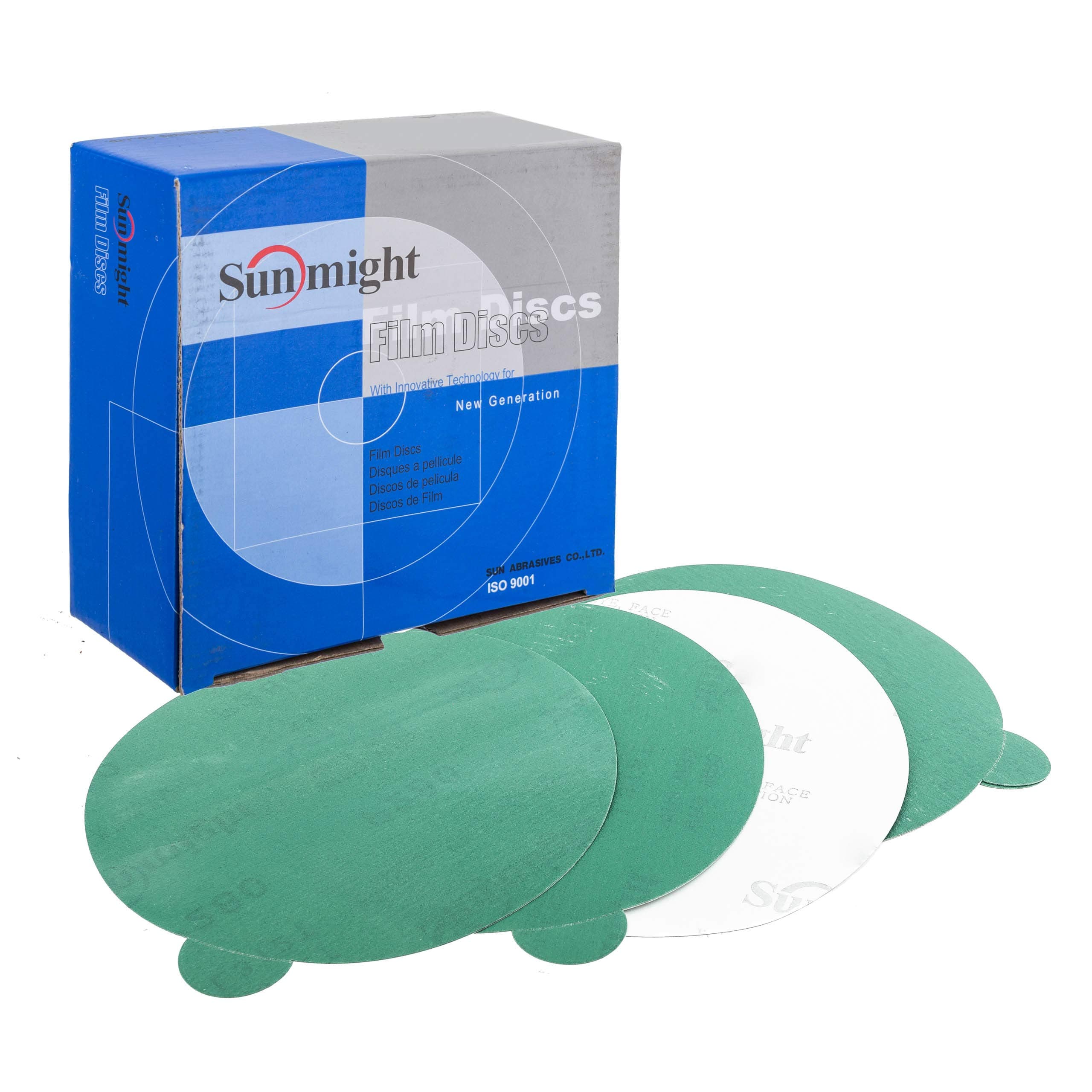 Sunmight Film 6" 80G PSA No Hole Disc, 01306, 100 Discs