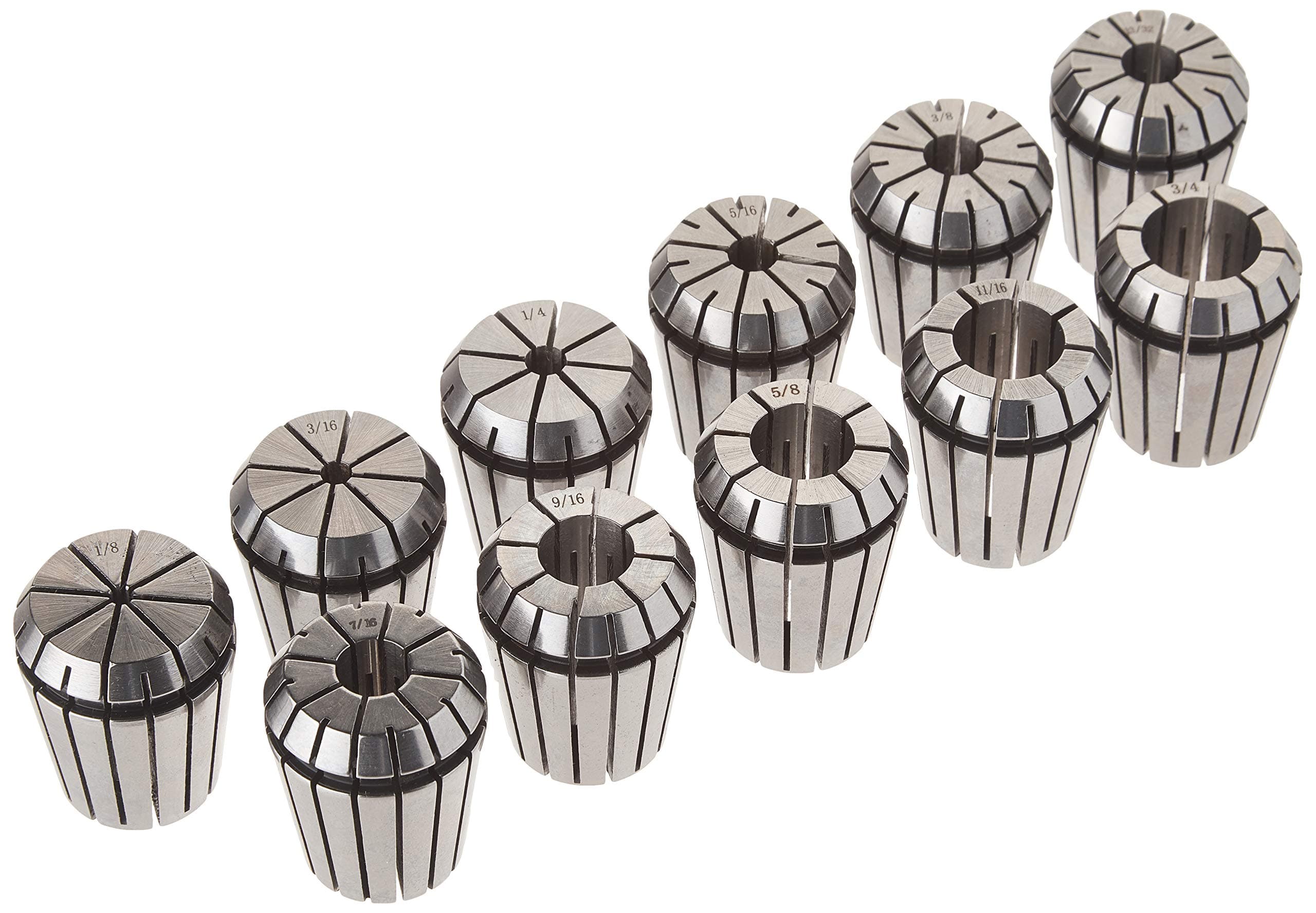 HHIP 3900-5168 ER-32 Collet Set(1/8" to 3/4" x 16Ths), 11 Piece