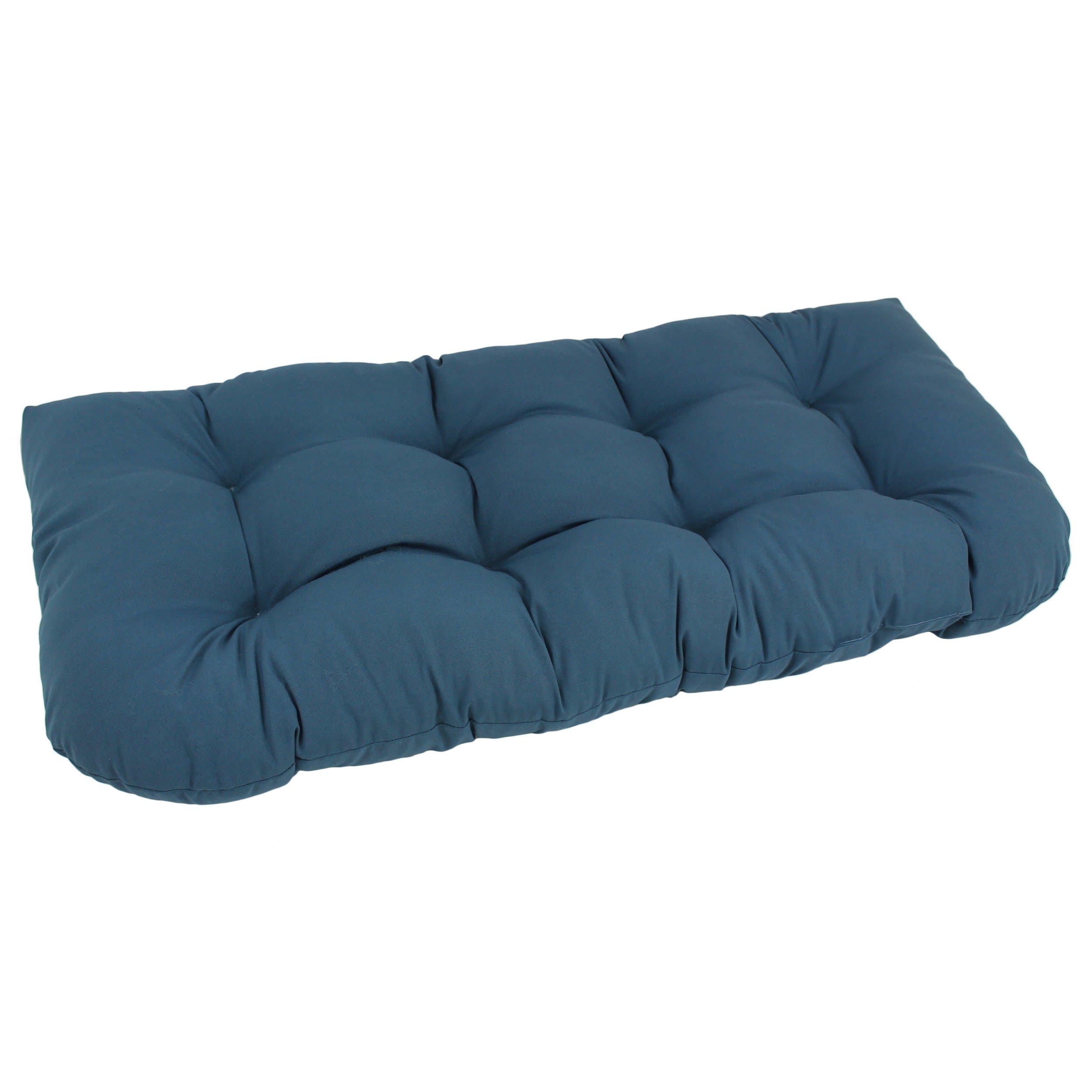 Blazing Needles Twill Rounded Back Loveseat Cushion, 42" x 19", Indigo 1 Count