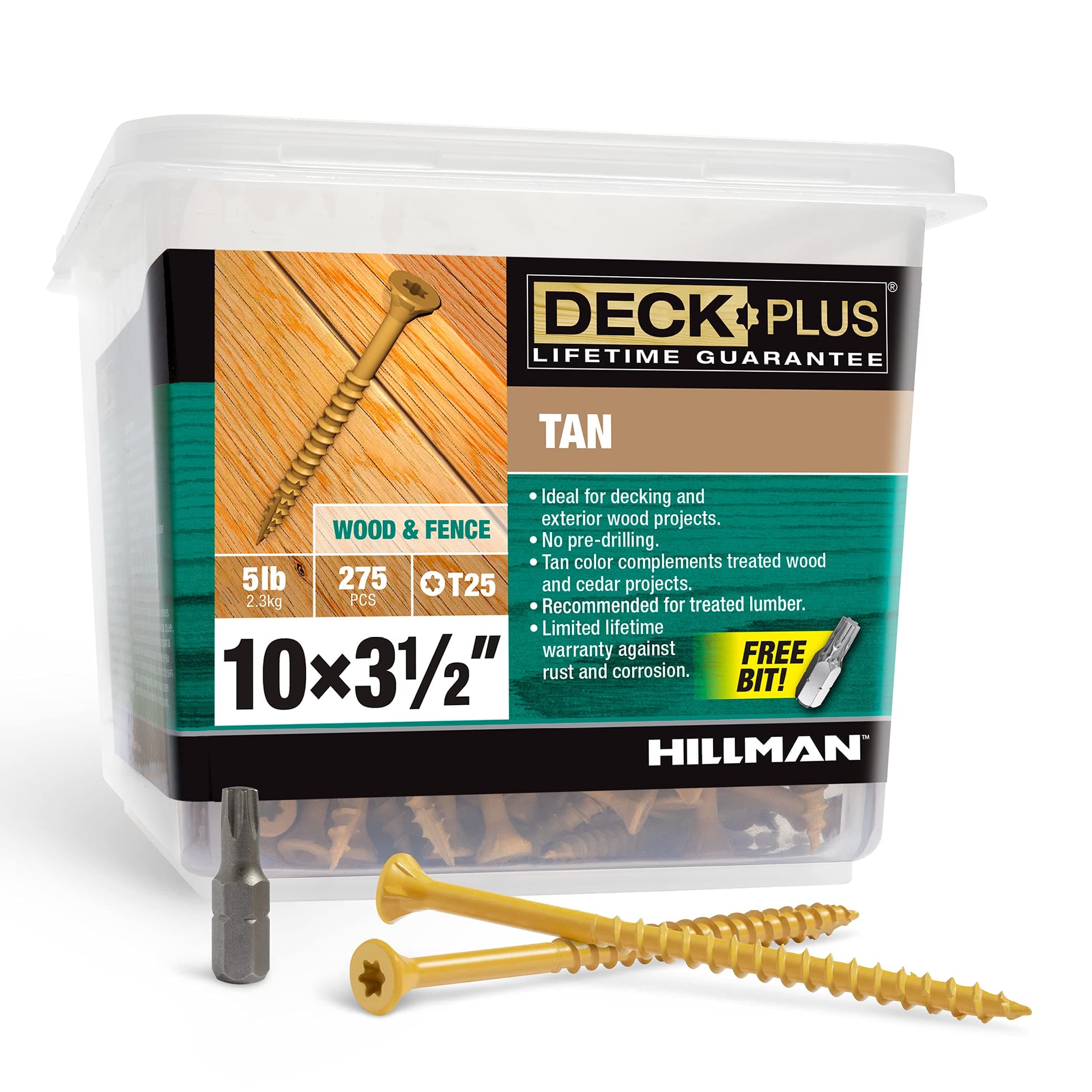HILLMAN FASTENERS 48422 5 LB 3.5x10 Tan Screw