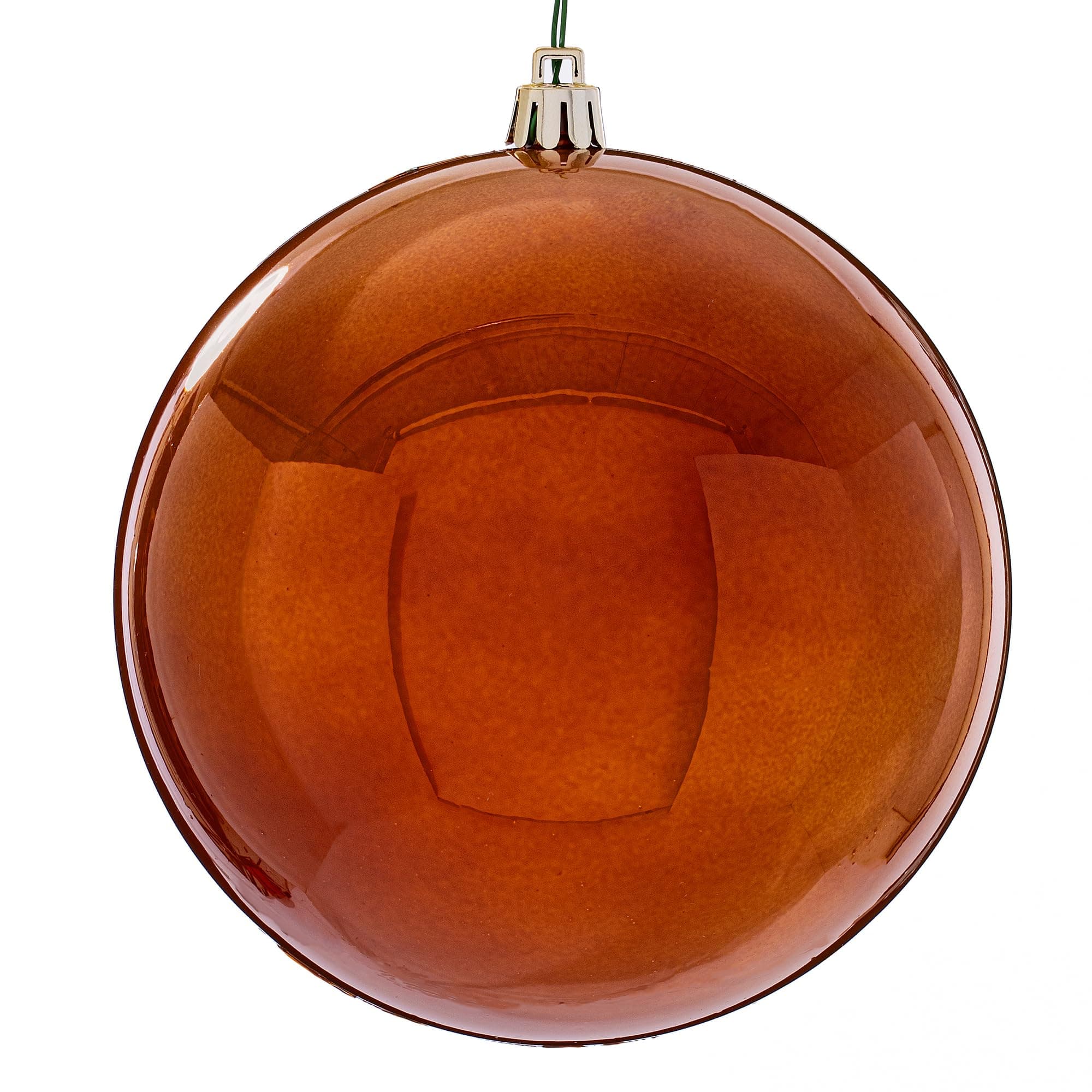 Vickerman 10" Copper Pearl UV Drilled Ball Ornament, 1 per Bag.