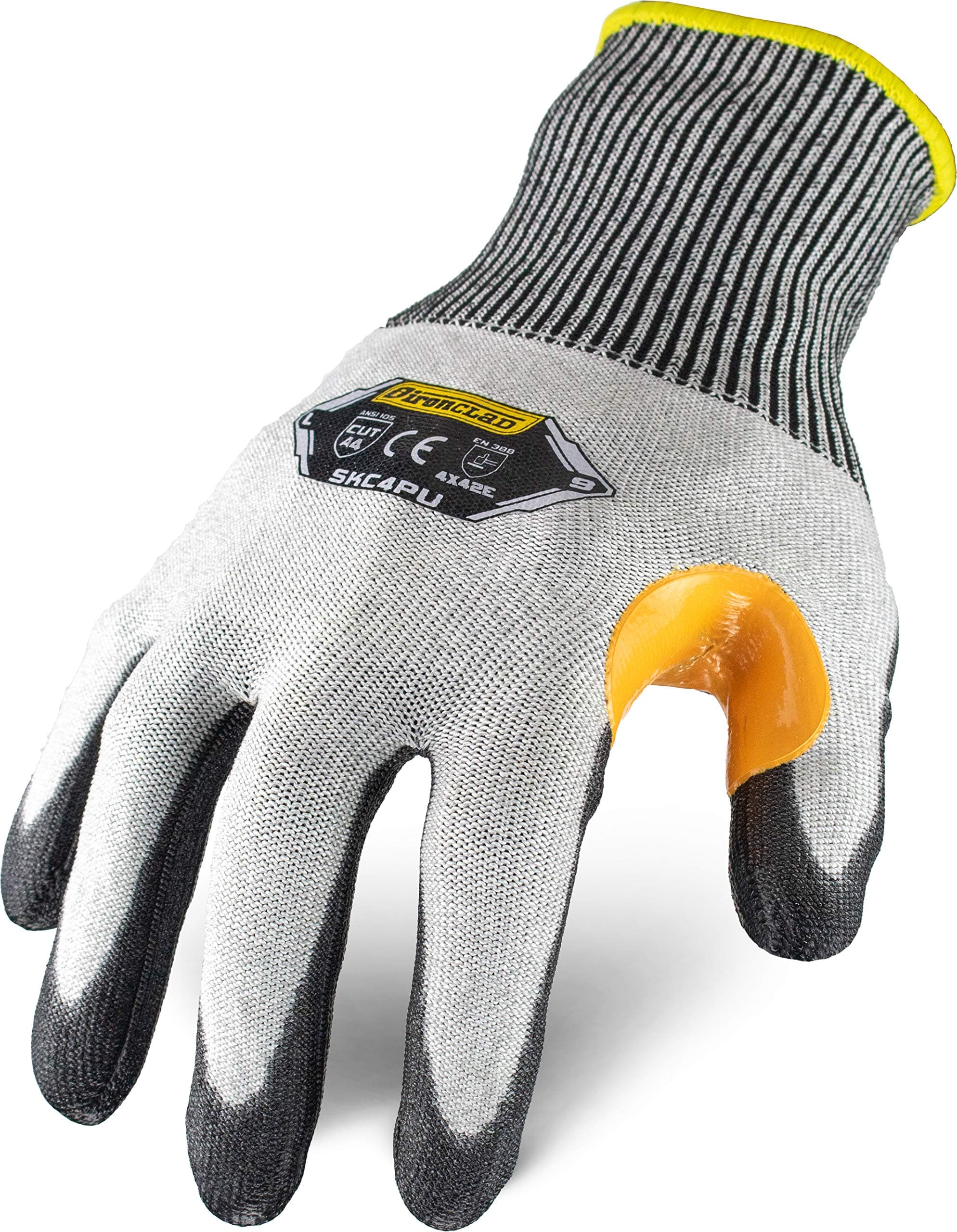 Ironclad Command Touchscreen PU Cut Resistant Glove; Polyurethane Coating, Touchscreen Infused Palm, A4 Cut Resistant, Sized XS, S, M, L, XL, XXL (1 Pair) (SKC4PU-03-M)