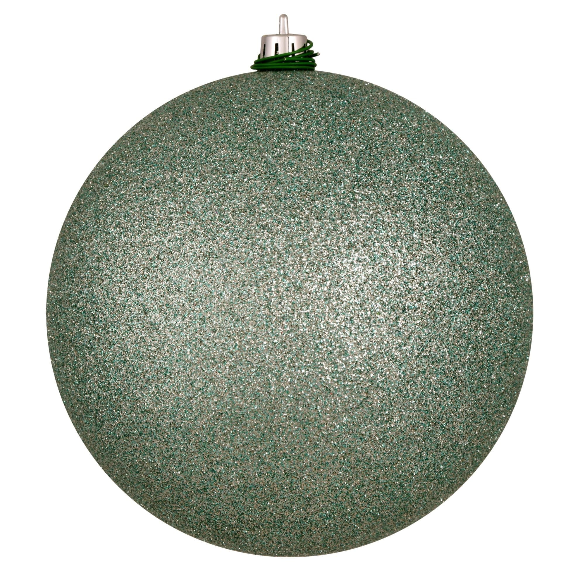 Vickerman 10" Frosty Mint Glitter Ball Ornament.