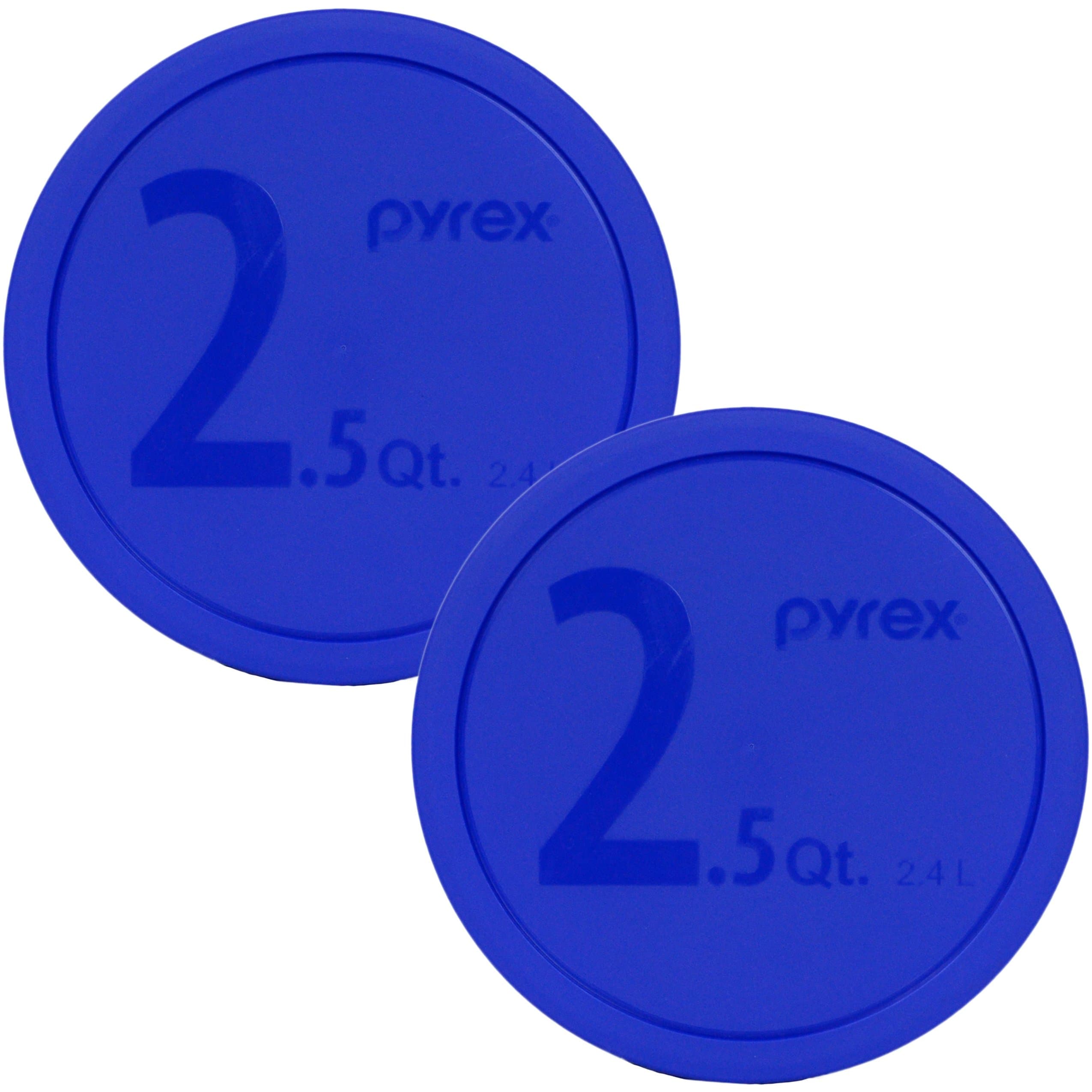 Pyrex 325-PC (2.5Qt) Blue Mixing Bowl Lid (2-Pack) - Made in USA