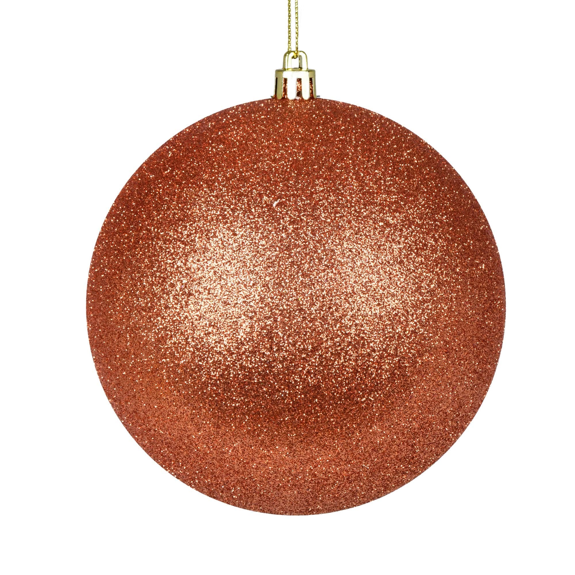 Vickerman 10" Coral Glitter Ball Ornament.
