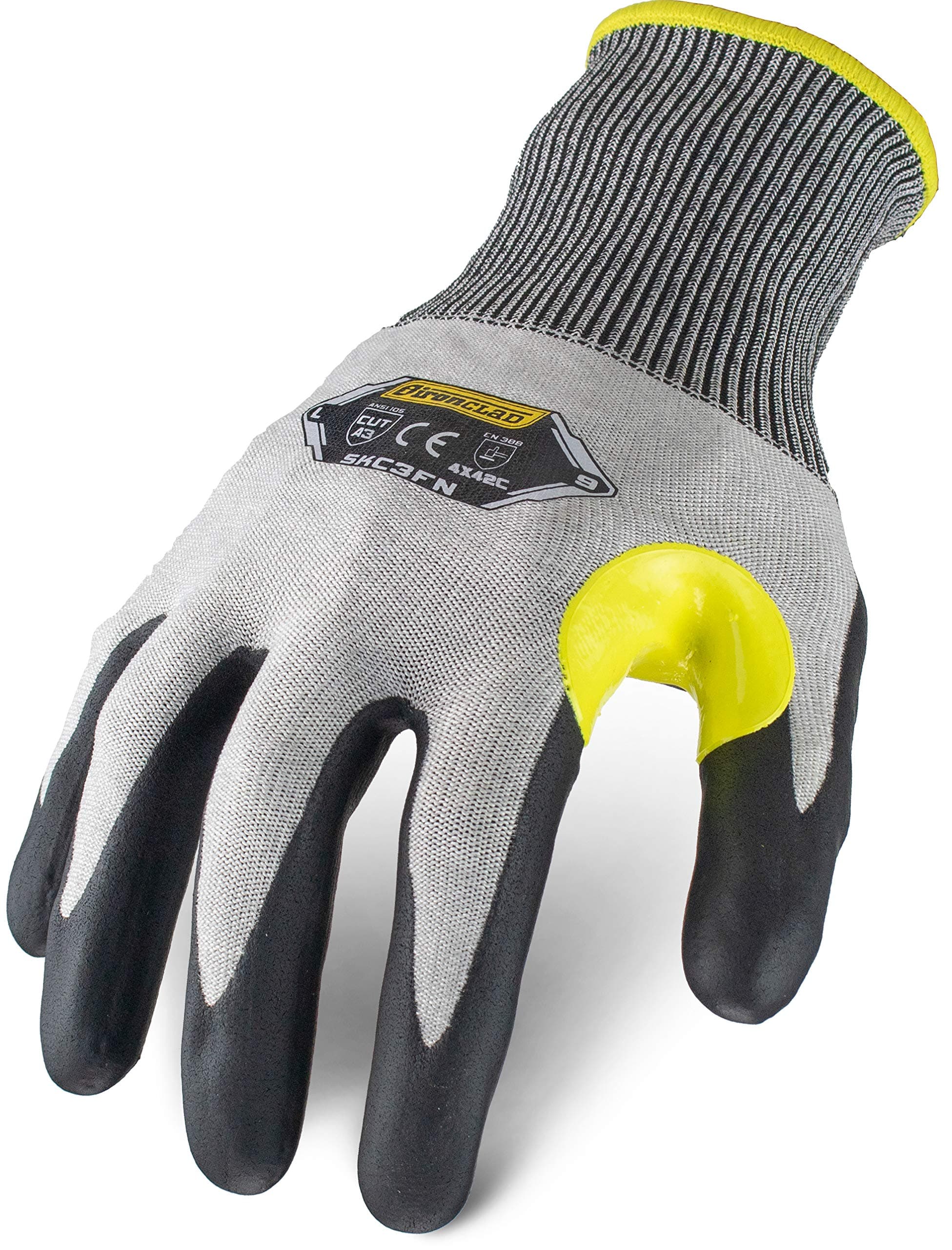 Ironclad Command Touchscreen Foam Nitrile Cut Resistant Glove; Nitrile Coating, Touchscreen Infused Palm, A3 Cut Resistant, Sized XS, S, M, L, XL, XXL (1 Pair) (SKC3FN-05-XL)