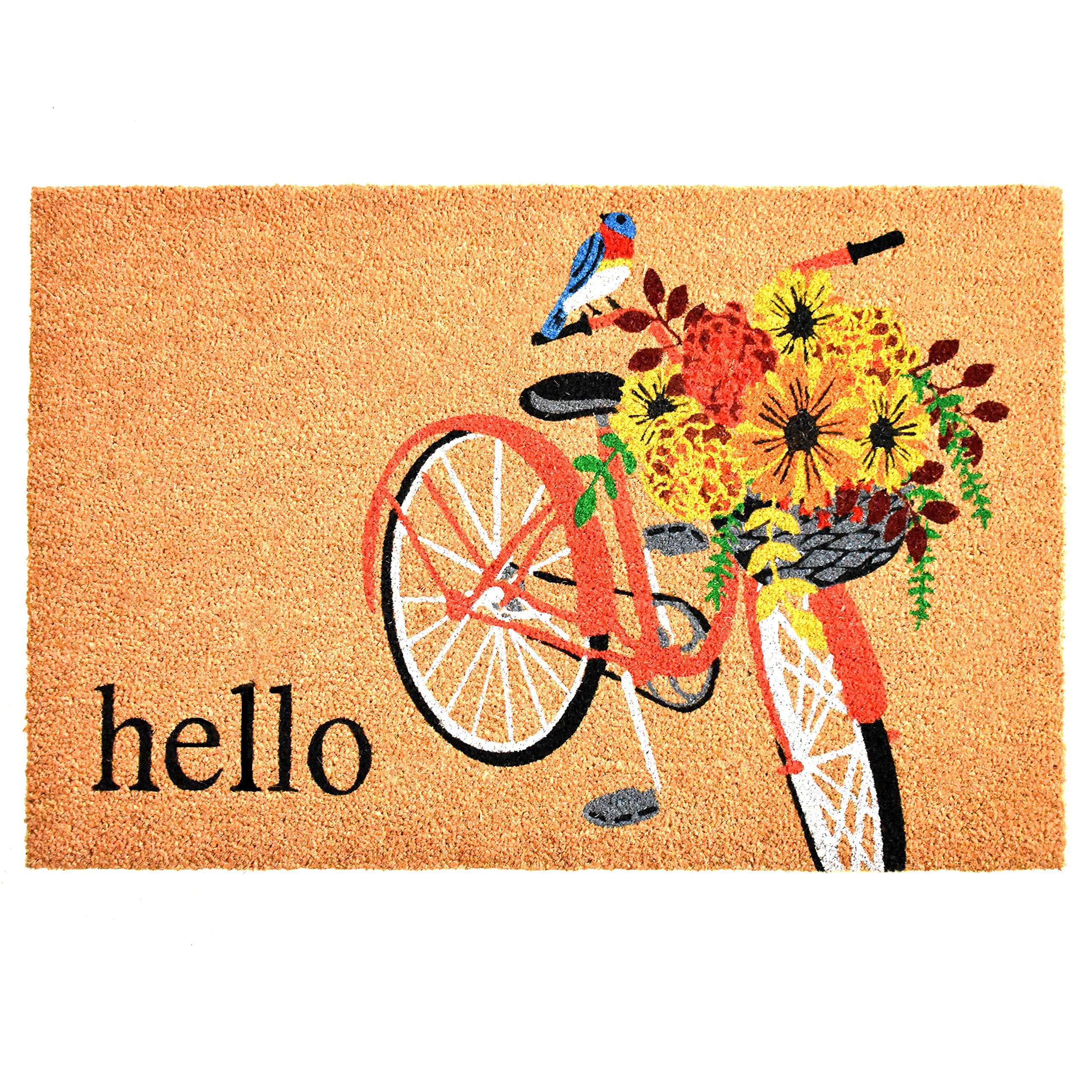 Calloway Mills Floral Bicycle Doormat (Multi, 17" x 29" x 0.60")